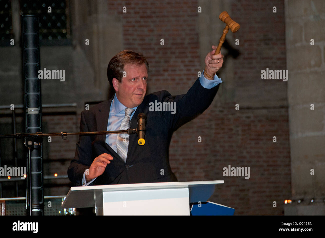 Alexander Pechtold come banditore uomo politico olandese Democratici 66 Democraten D66 parte il Ministro Paesi Bassi Foto Stock
