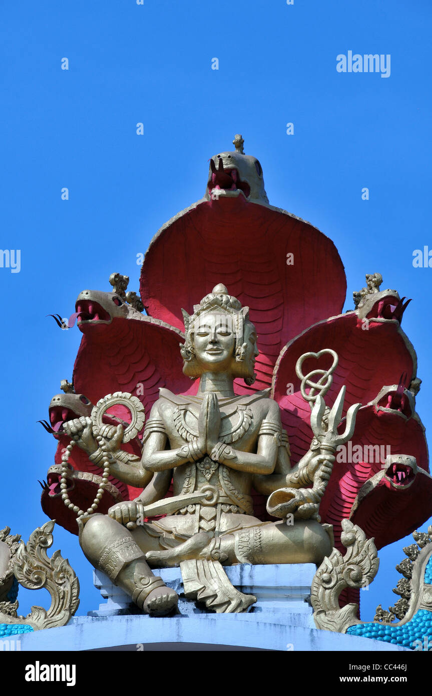 Porta i dettagli di tempio di Vientiane Laos Foto Stock
