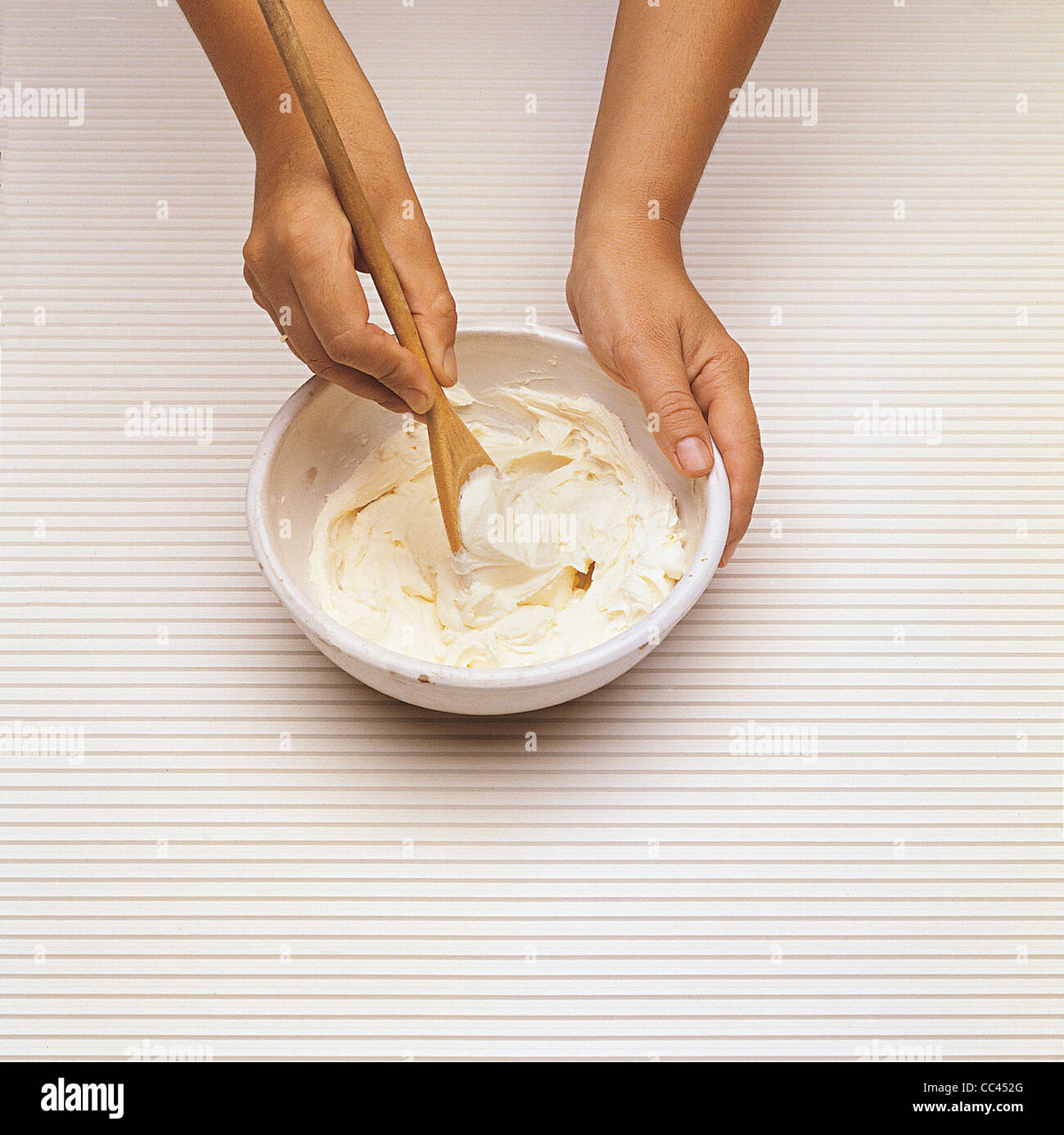 Cucina: Fettuccine con mascarpone e prosciutto 2 Foto Stock
