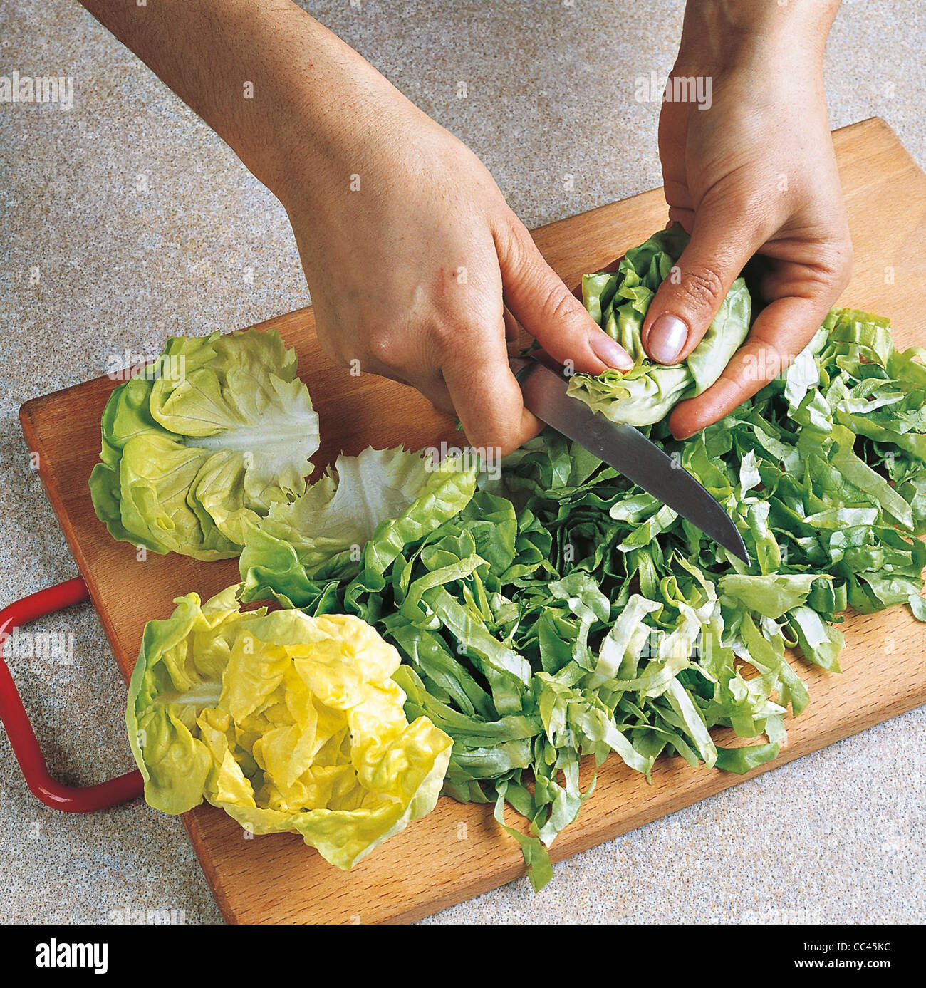 Cucina: insalata di lattuga pere e noci 2 Foto Stock