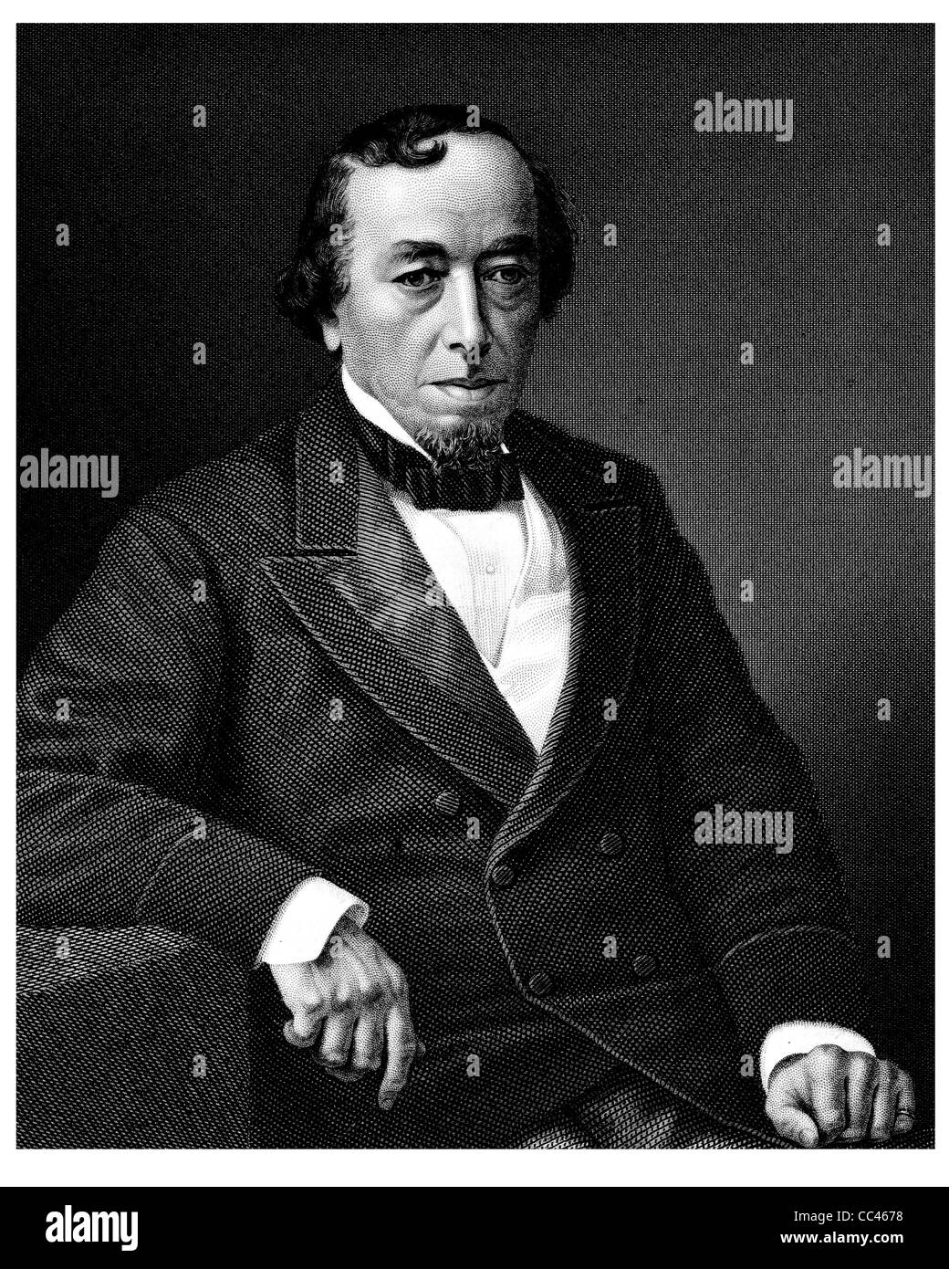 Benjamin Disraeli 1° Conte di Beaconsfield 1804 1881 Primo Ministro britannico più figura letteraria Regno Unito Foto Stock