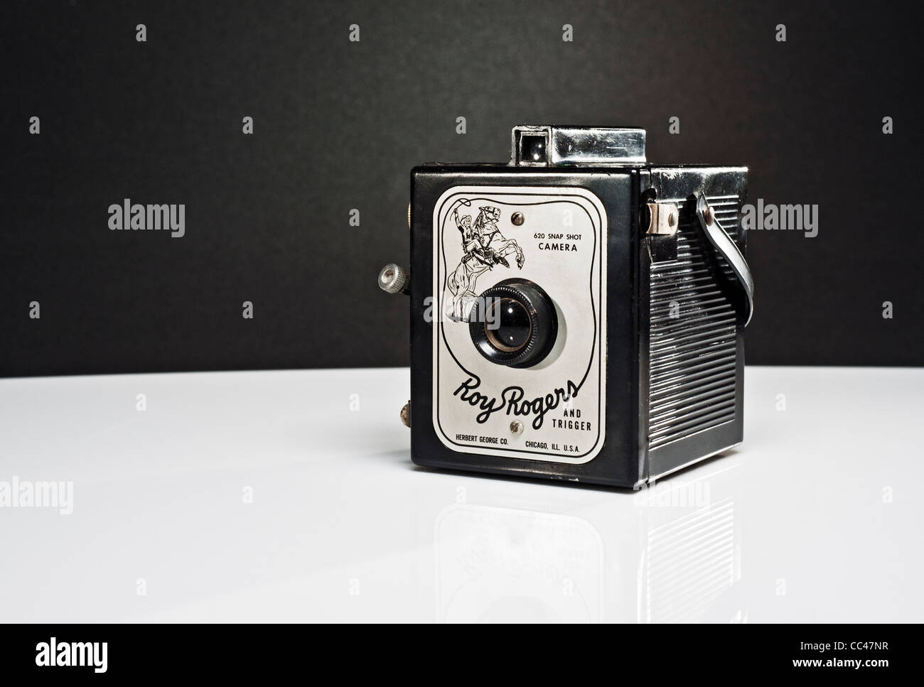 Un'annata di Roy Rogers e grilletto 1950 Toy 620 Telecamera box Foto Stock