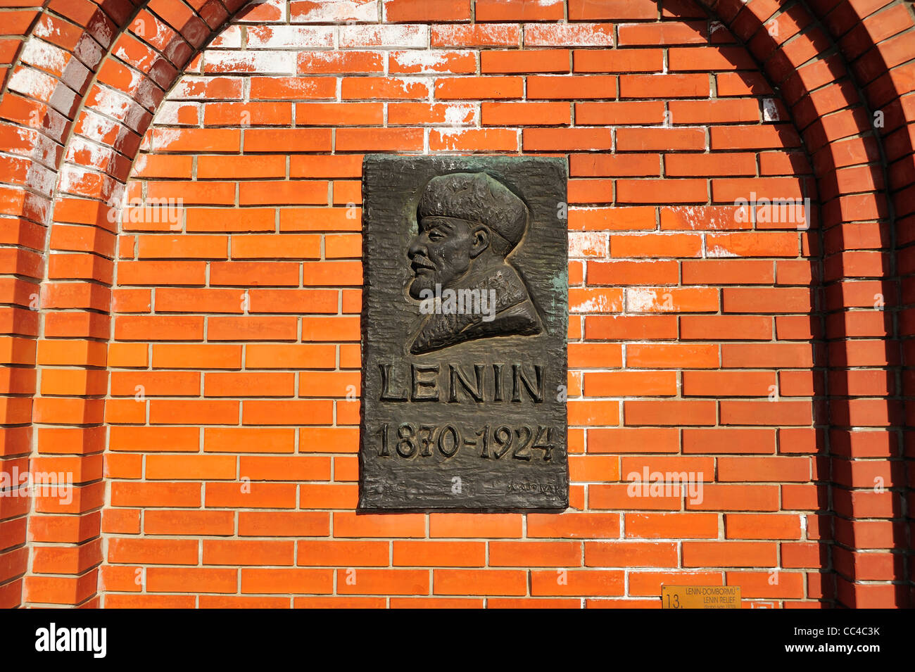 Lenin rilievo, Memento Park, Budapest, Ungheria Foto Stock