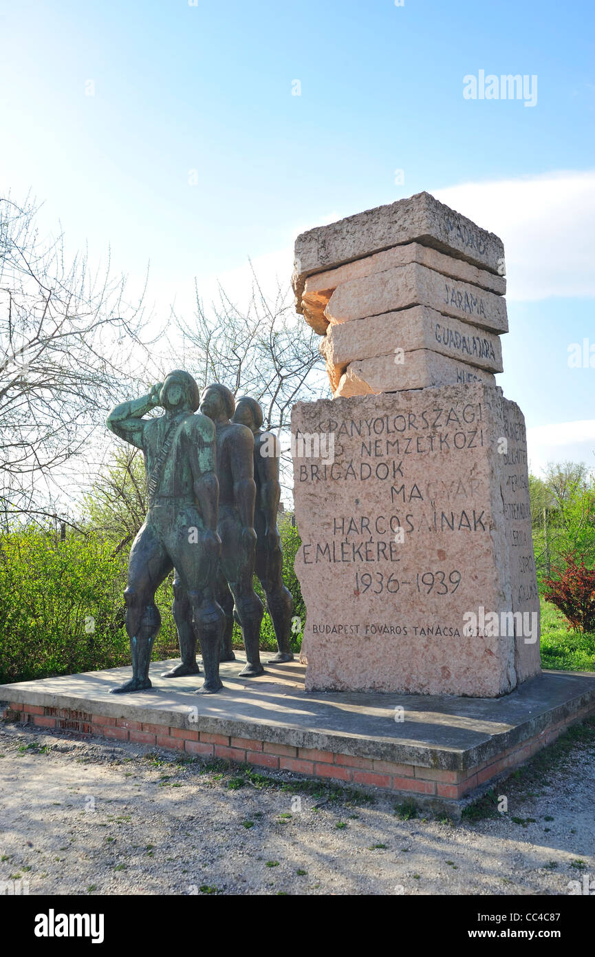 I combattenti ungherese' spagnole nelle Brigate internazionali " Memorial, Memento Park, Budapest, Ungheria Foto Stock