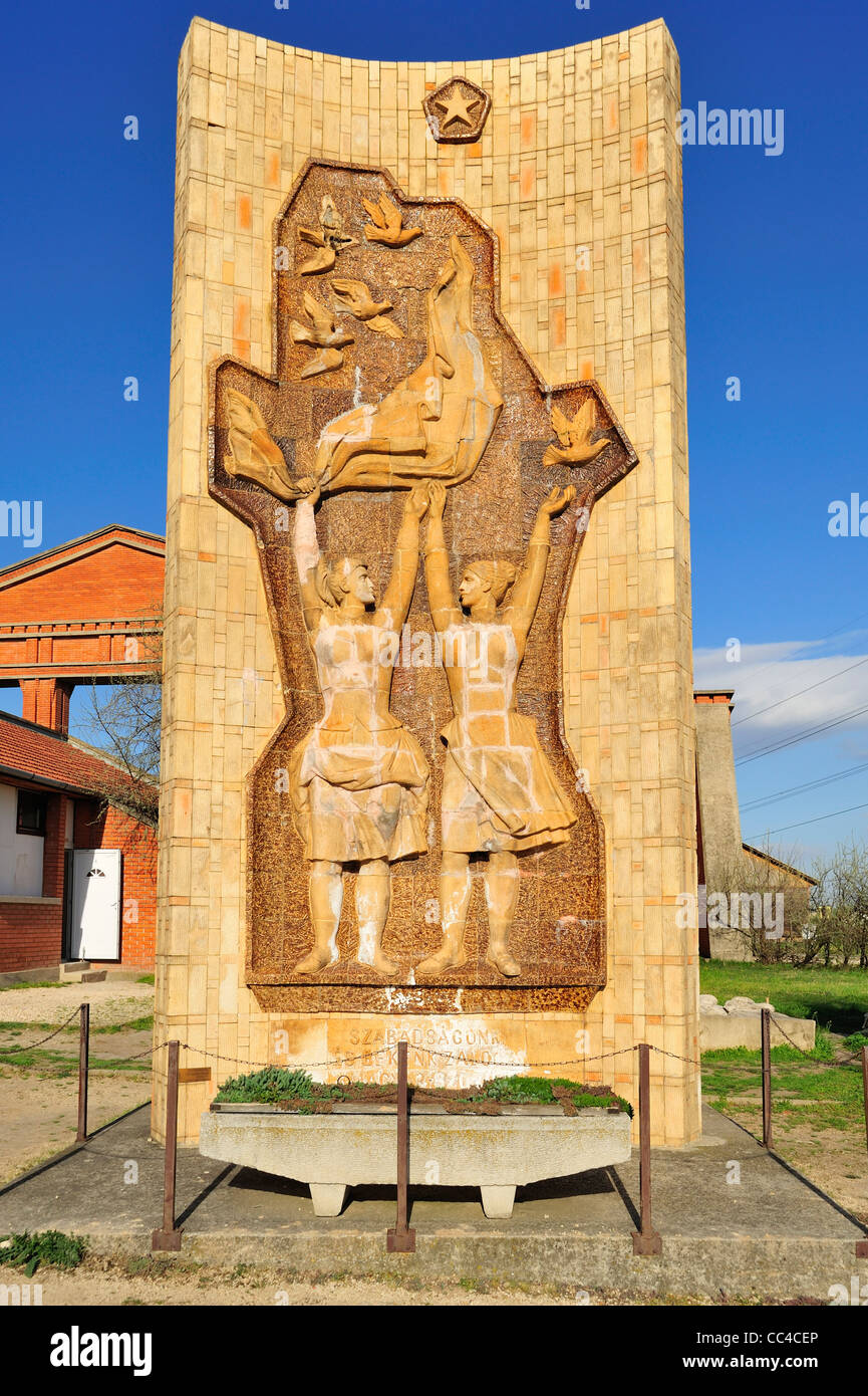 Soviet-Hungarian amicizia, Memento Park, Budapest, Ungheria Foto Stock
