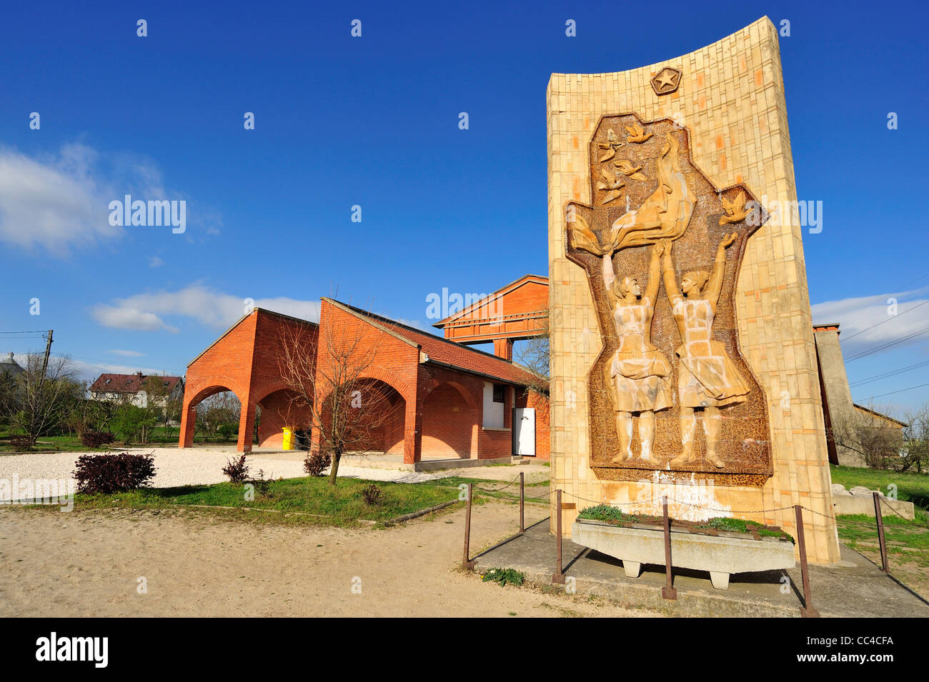 Soviet-Hungarian amicizia, Memento Park, Budapest, Ungheria Foto Stock