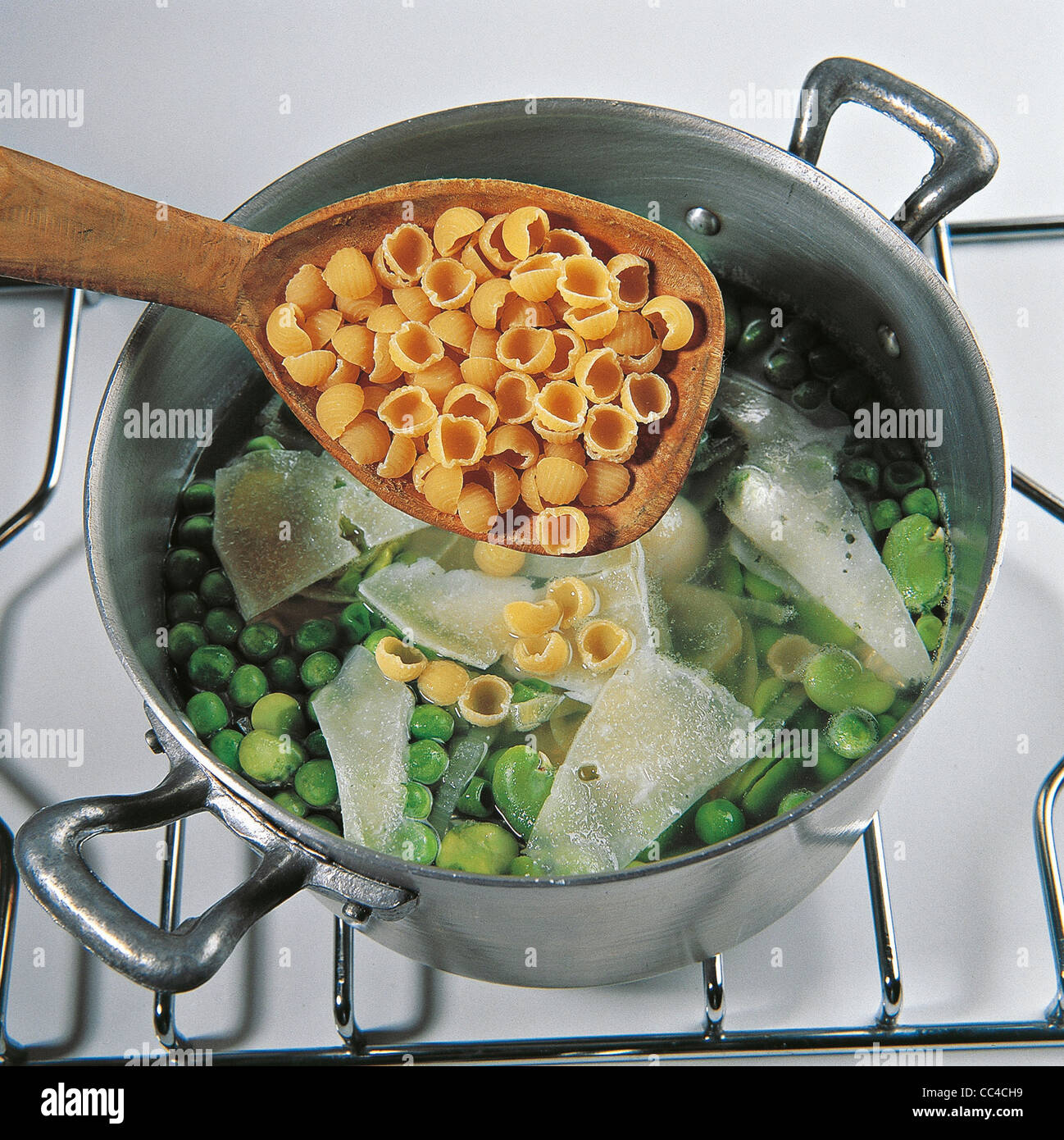 Cucina: minestra di fagioli 5 (Feves A La Nage) Foto Stock