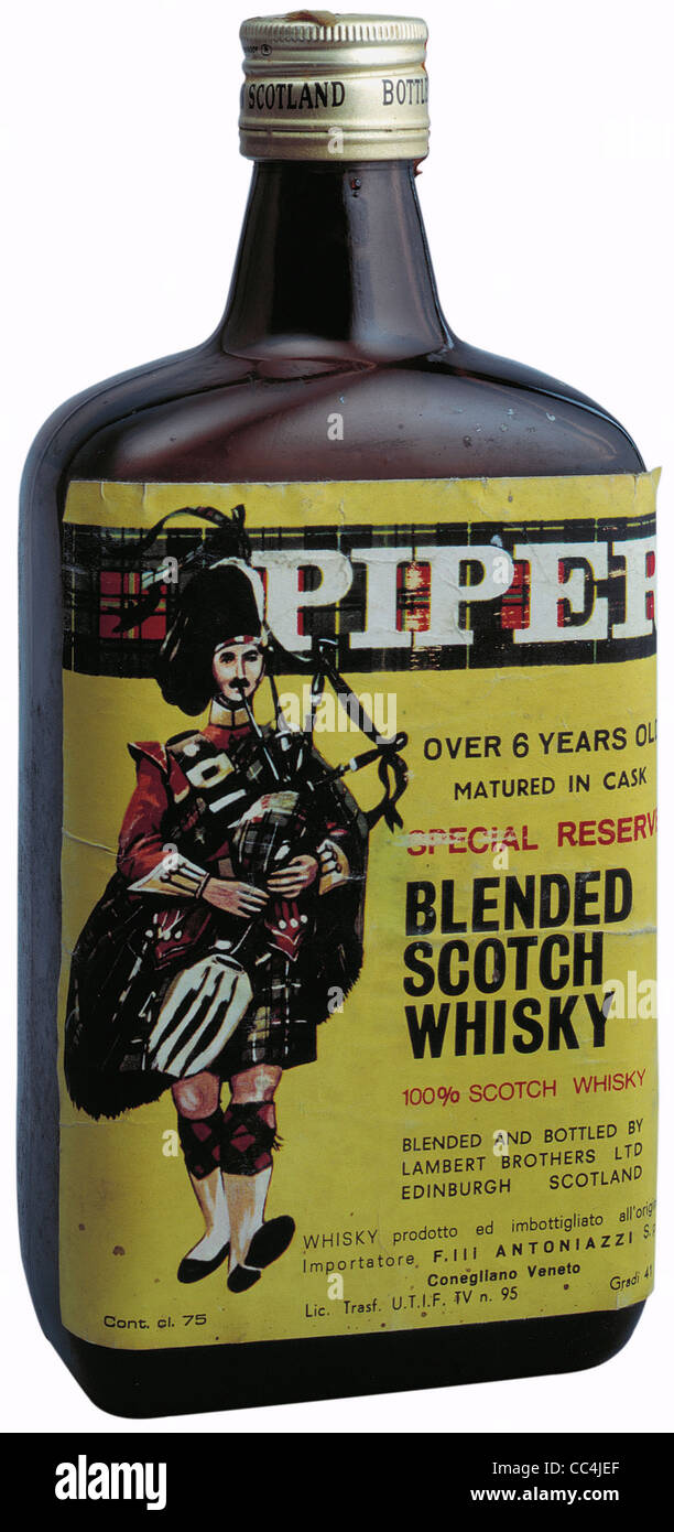 Scotch Whisky Distillati e vino Piper 100 6 anni Foto Stock