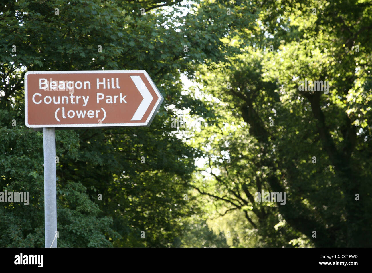 Beacon Hill Country Park segno leicestershire parte della foresta nazionale Foto Stock