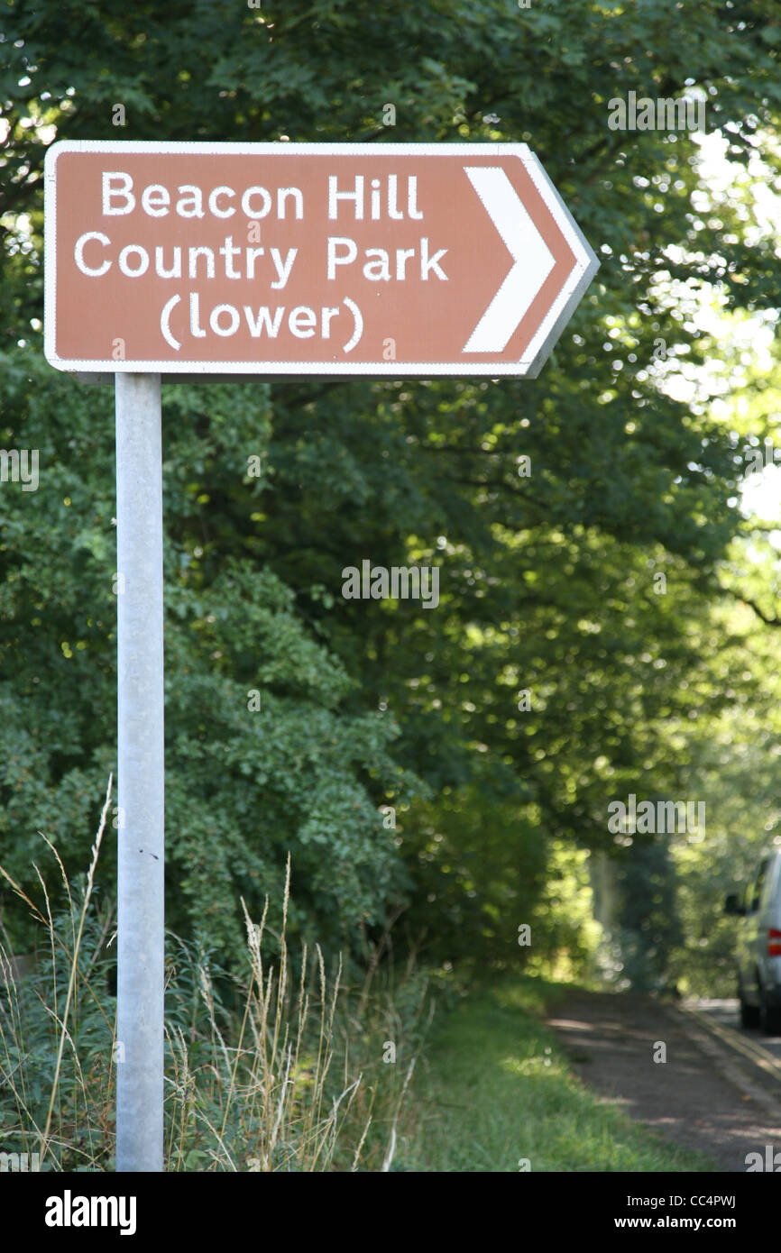 Beacon Hill Country Park segno leicestershire parte della foresta nazionale Foto Stock