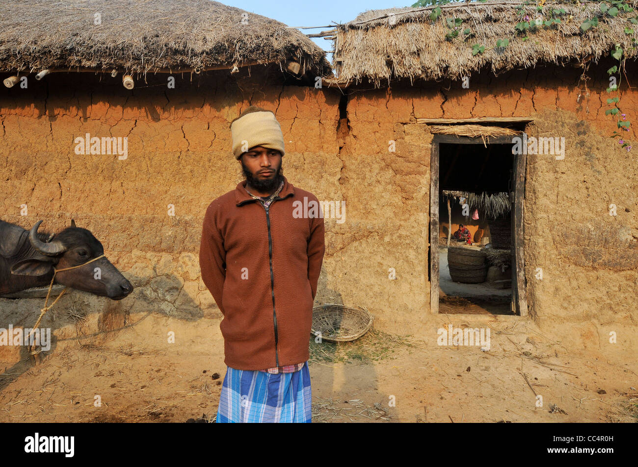 Una scena nelle zone rurali del Bengala Occidentale, India Foto Stock