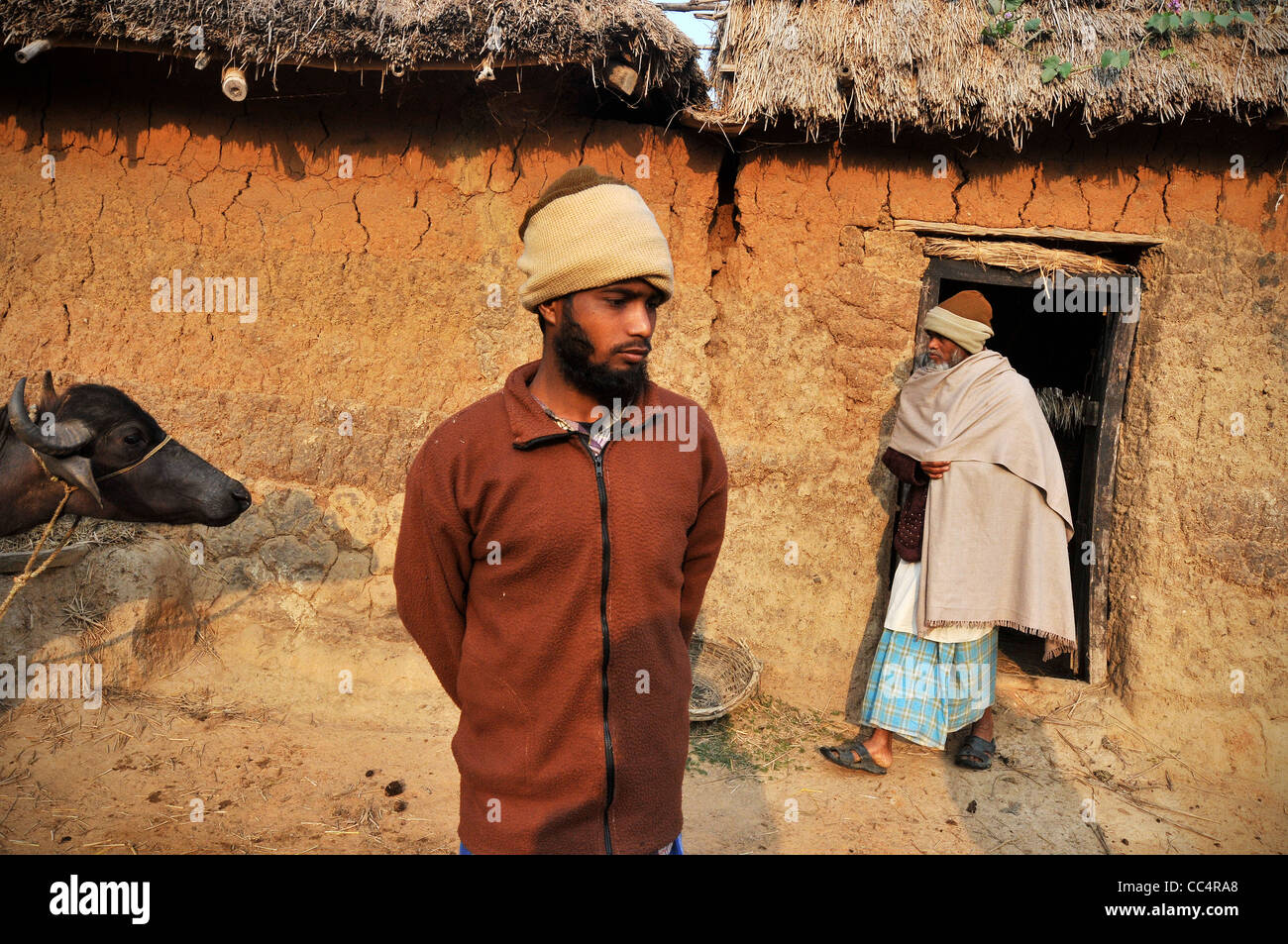 Una scena nelle zone rurali del Bengala Occidentale, India Foto Stock