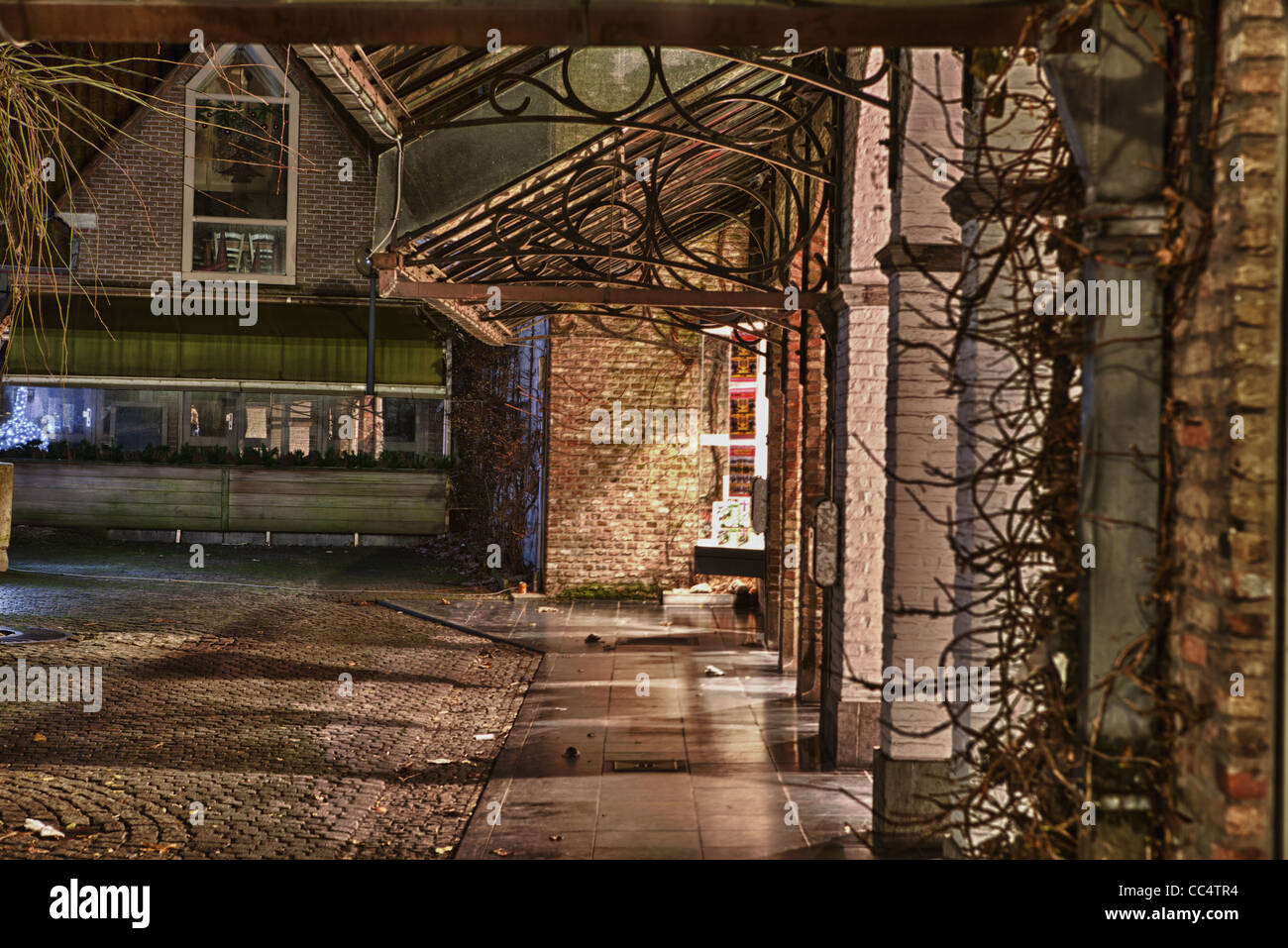 Architettura particolare di Brugge (Bruges) in Belgio. Foto Stock