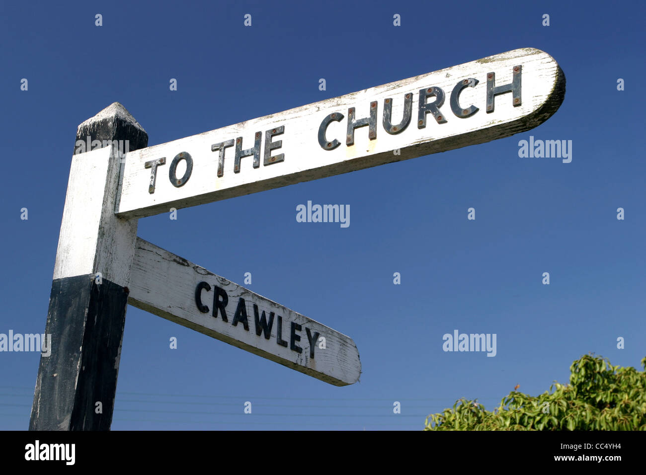 Cartello stradale Cotswolds Oxfordshire Foto Stock