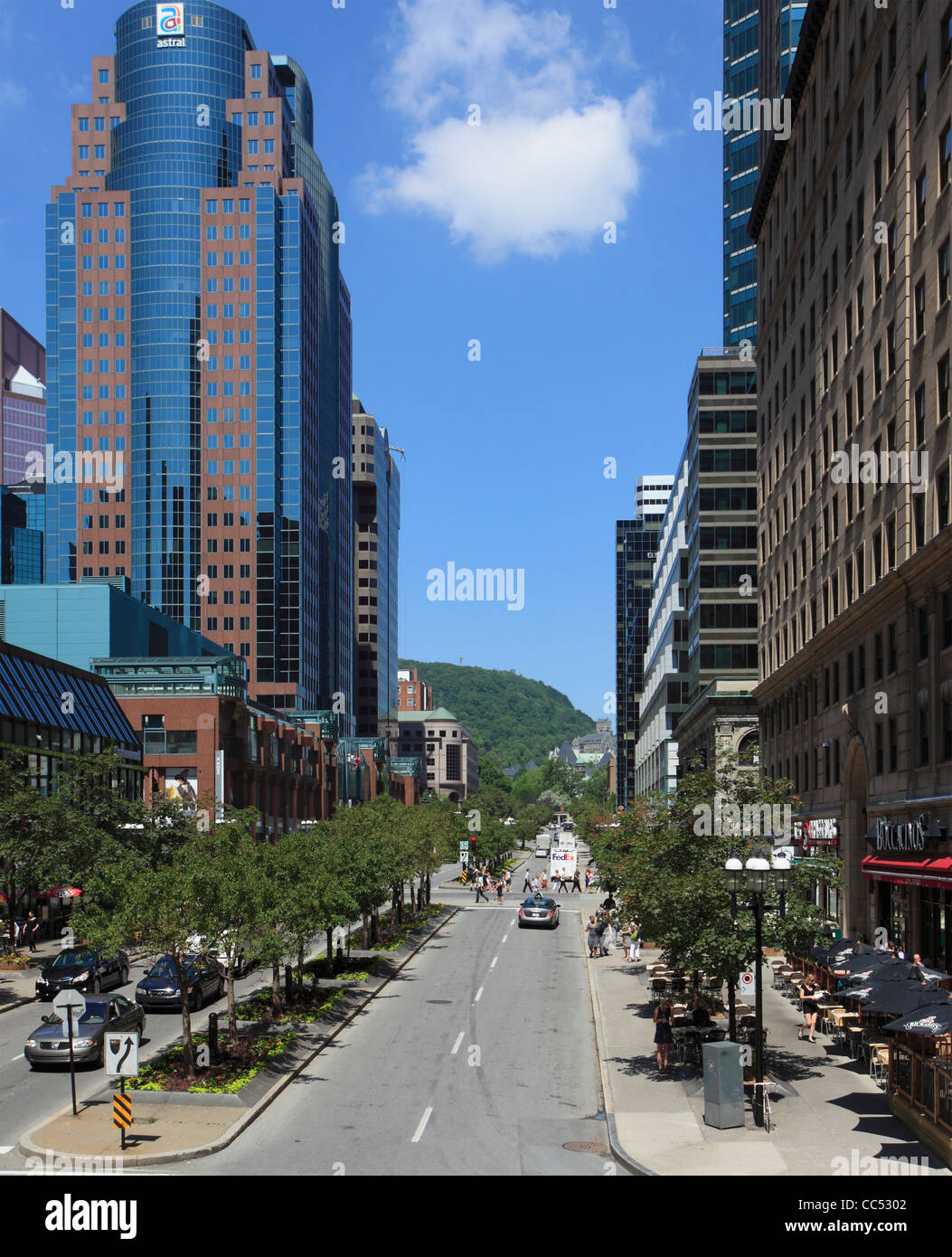 Canada Quebec, Montreal, McGill College Avenue, Foto Stock