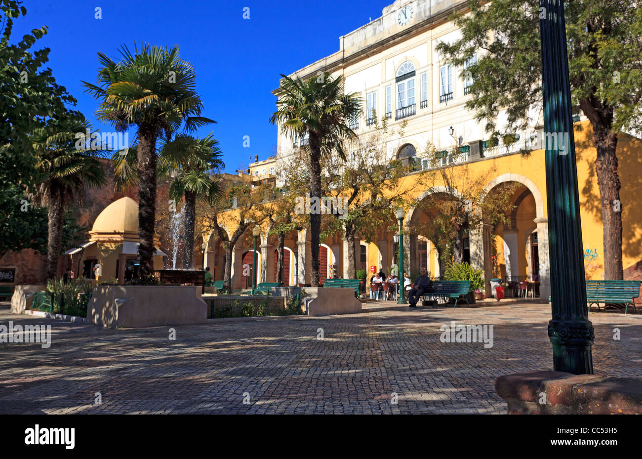 Silvas centro città in una giornata di sole, Algarve, PORTOGALLO Foto Stock