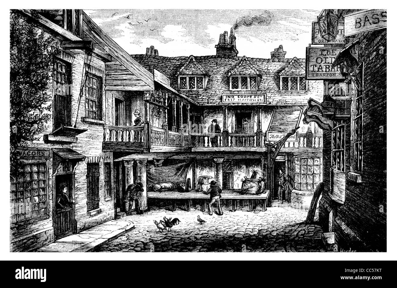 Vecchio Tabard Inn High Street London Southwark Foto Stock