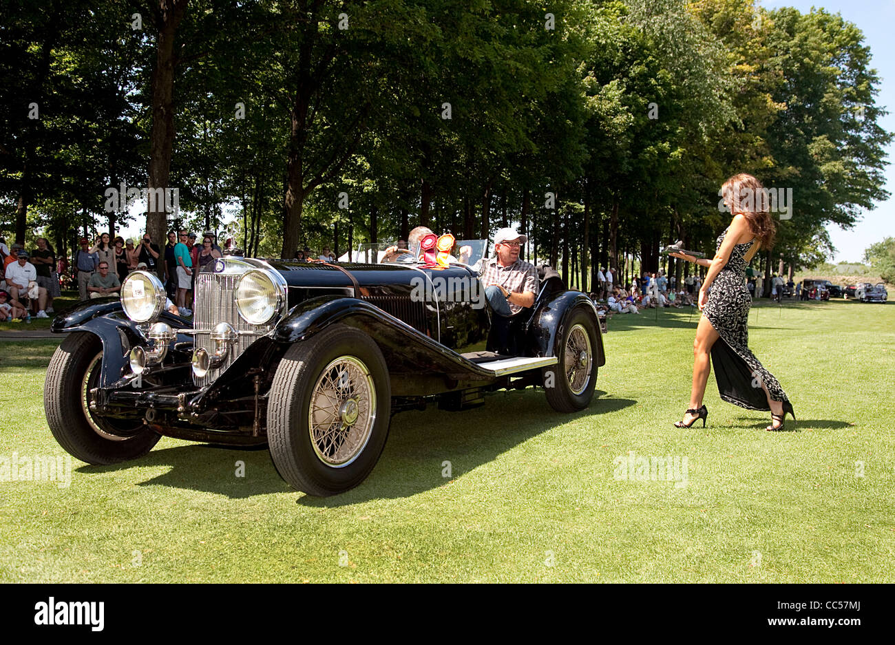 Il Concours d' eleganza dell America presso il St John's Plymouth MI USA. 1930 Mercedes SSK Foto Stock