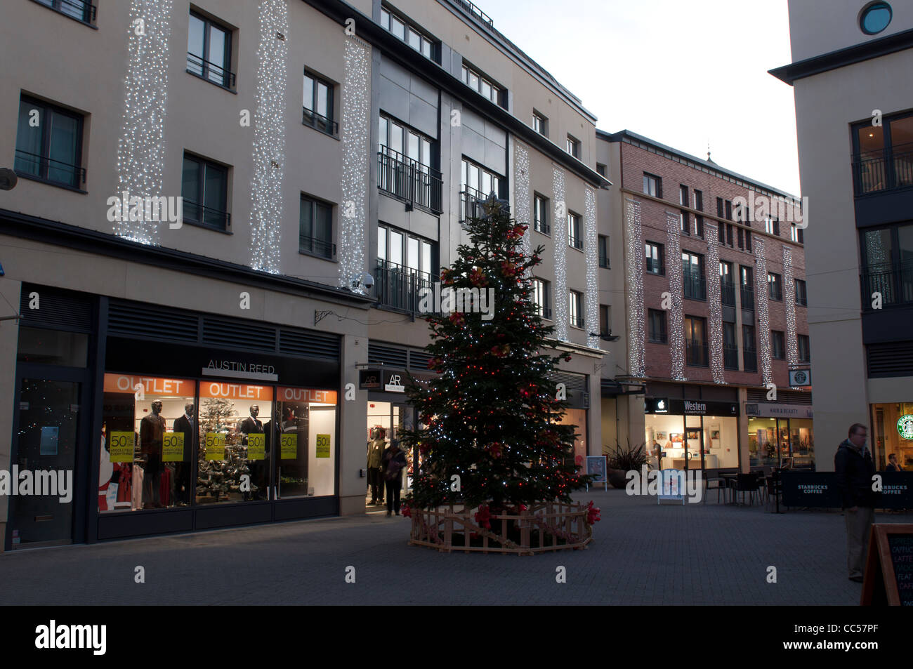 Regent Court a Natale, Leamington Spa, England, Regno Unito Foto Stock