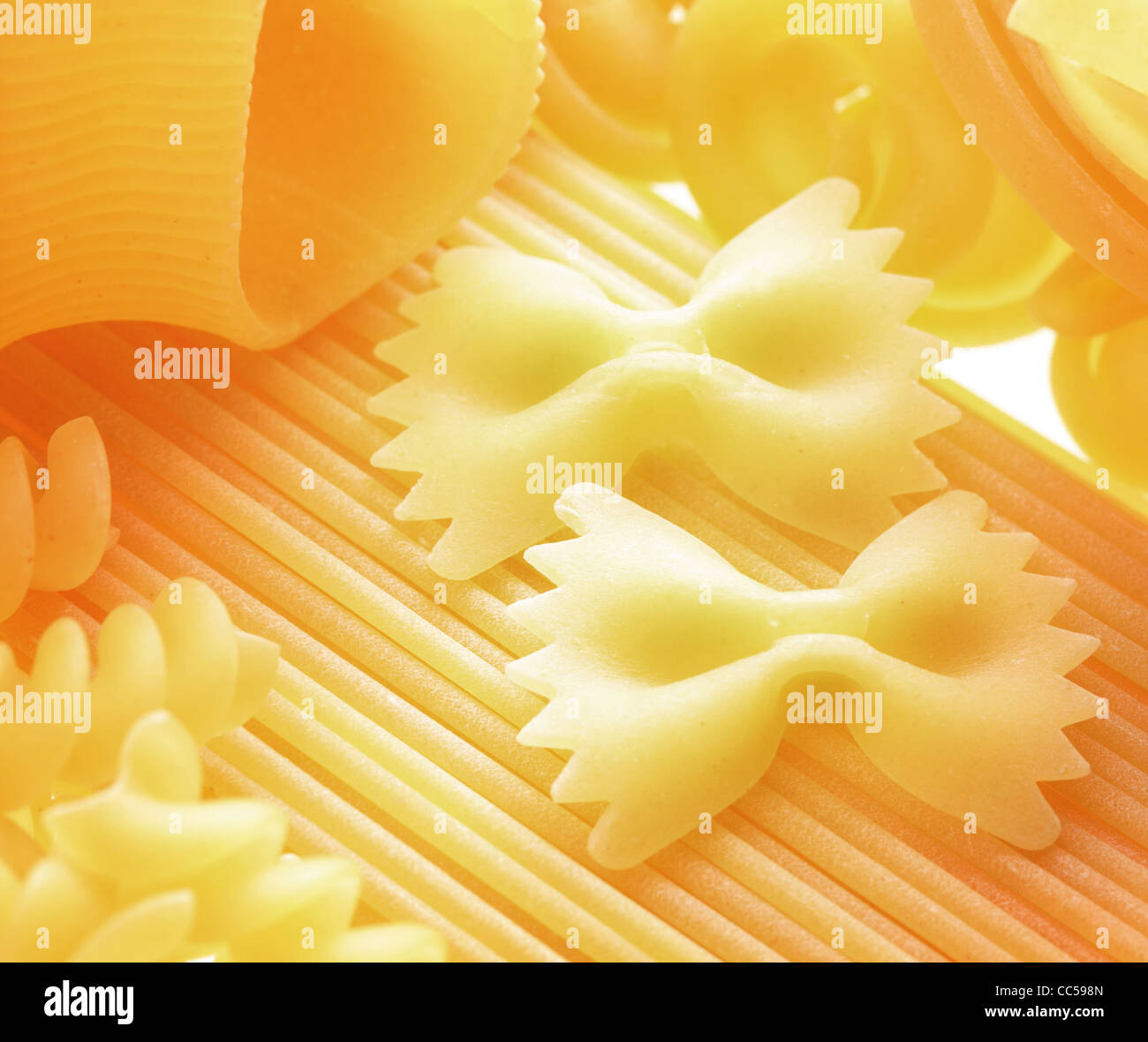 Close up shoot di diversi tipi di pasta. Foto Stock