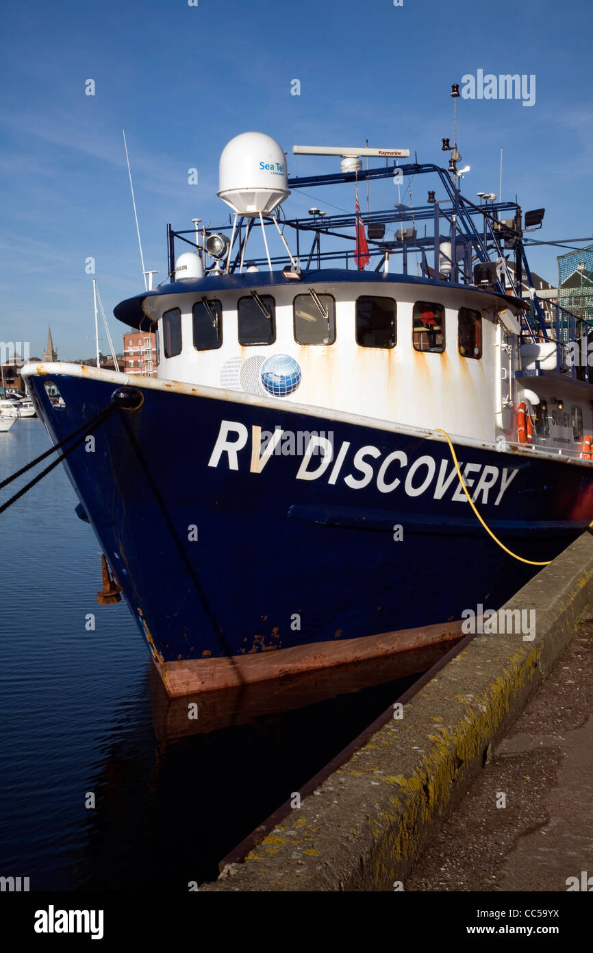 RV scoperta nave sondaggio, Ipswich, Suffolk, Inghilterra Foto Stock