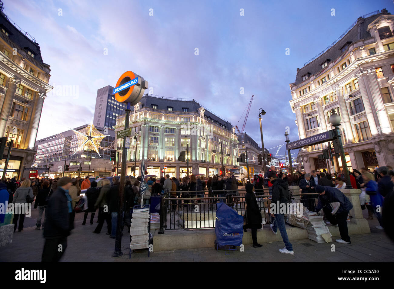Oxford circus Londra Inghilterra Regno Unito Regno Unito Foto Stock