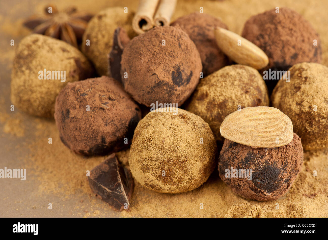 Tartufi di cioccolato Foto Stock