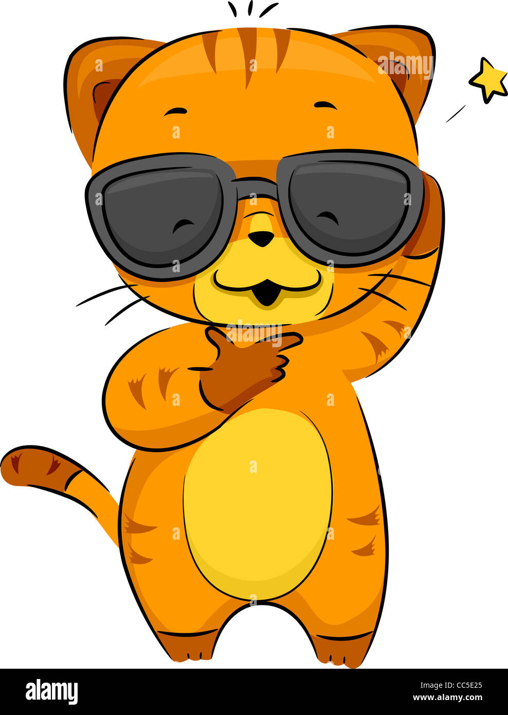 Illustrazione di un Cool Cat Foto Stock