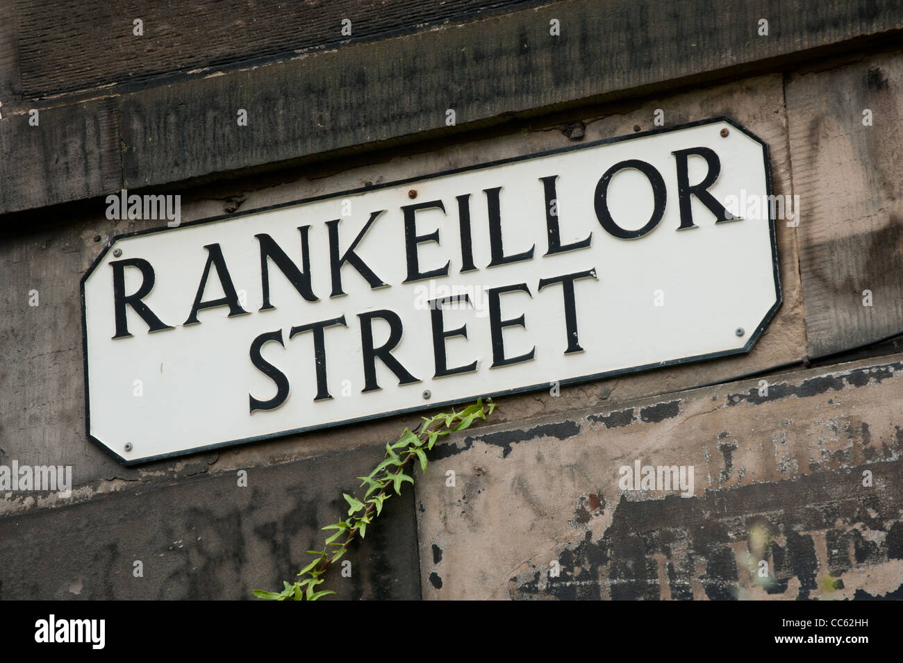 Rankeillor strada segno di Edimburgo. Foto Stock