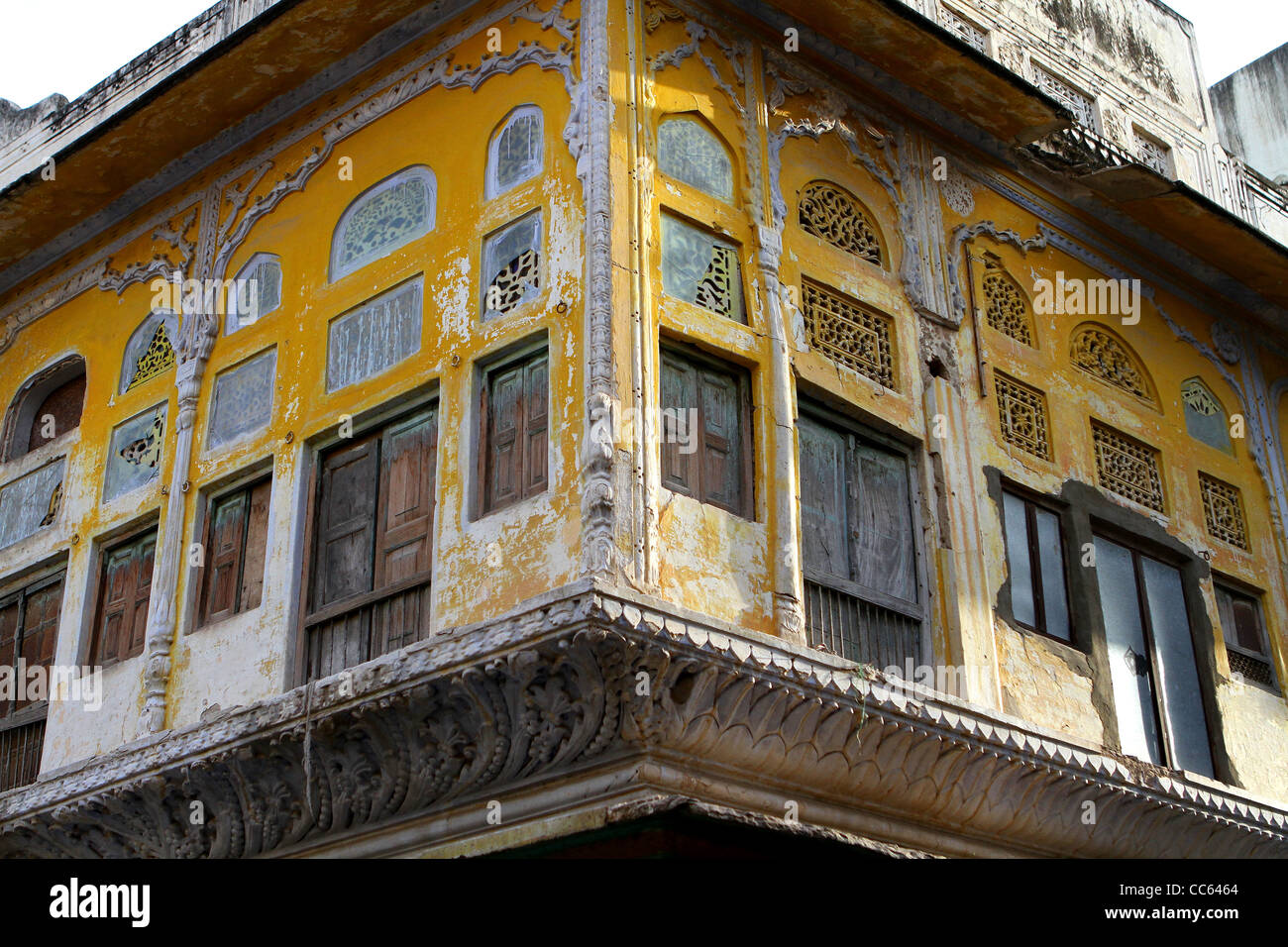 Edificio tradizionale di Pushkar. Il Rajasthan. India Foto Stock