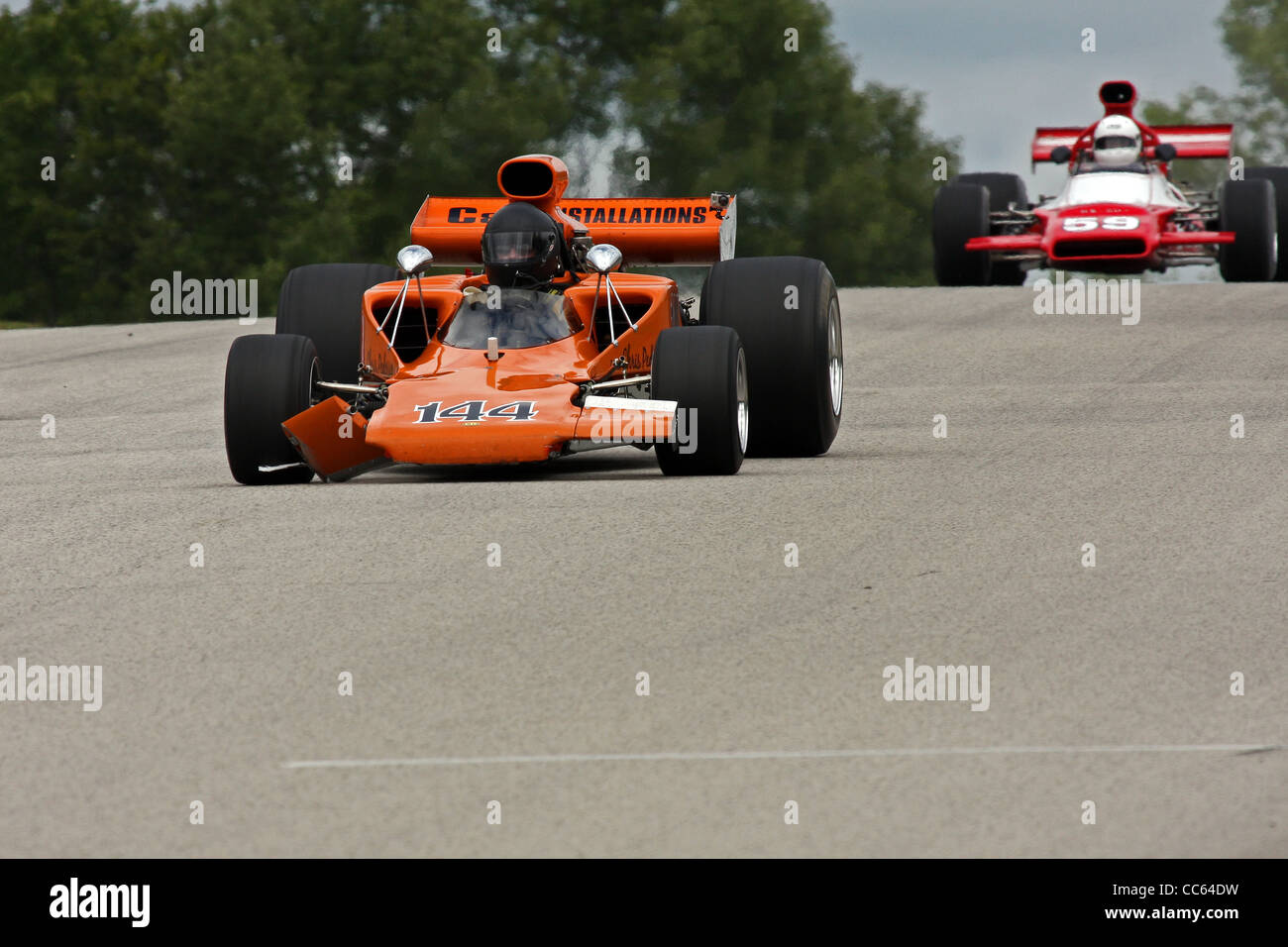 Vintage Sports Car Racing Road America, Wisconsin Foto Stock