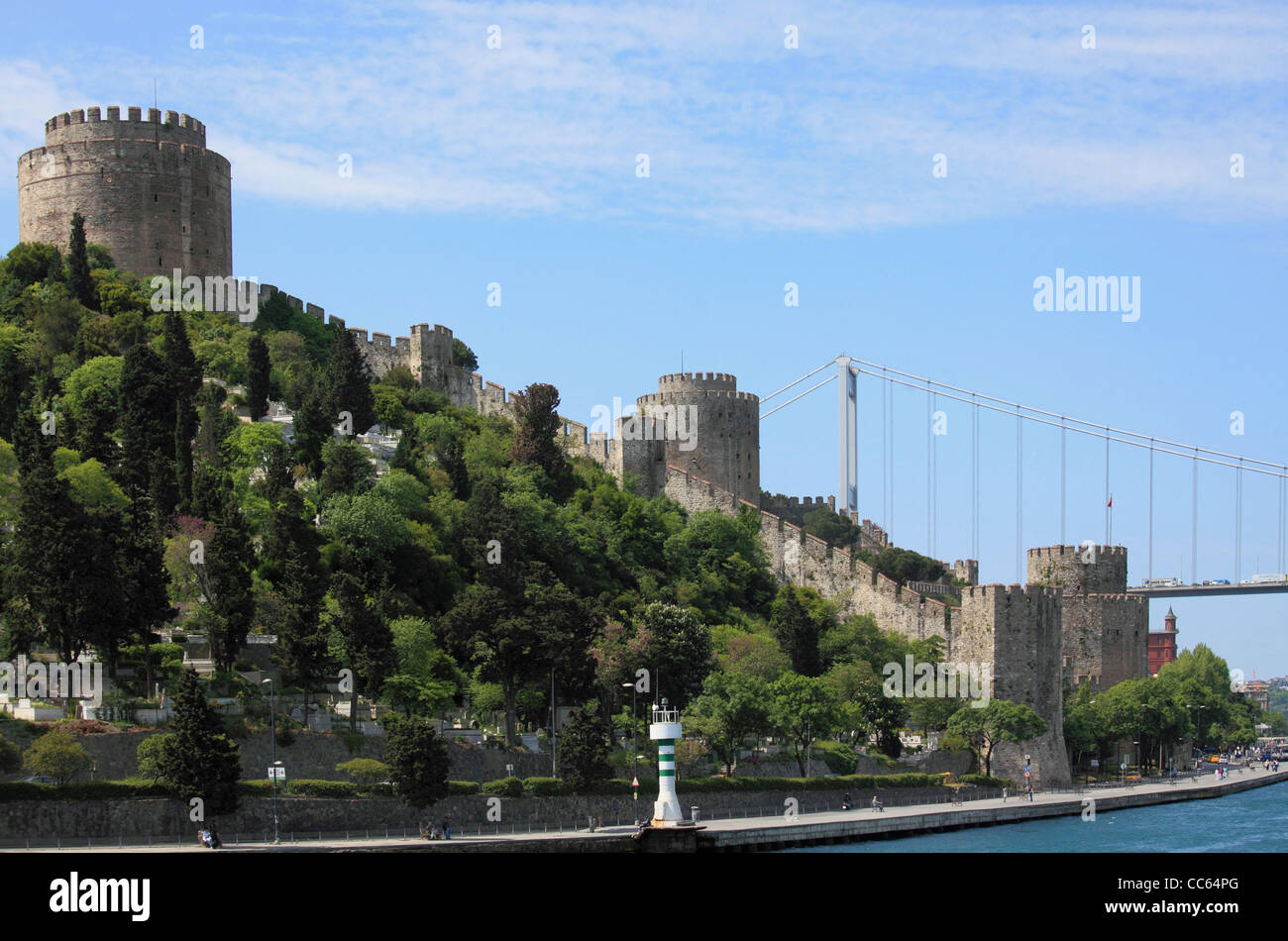 Turchia, Istanbul, Rumeli Hisari, Fortezza di Europa, Ponte Fatih, Foto Stock