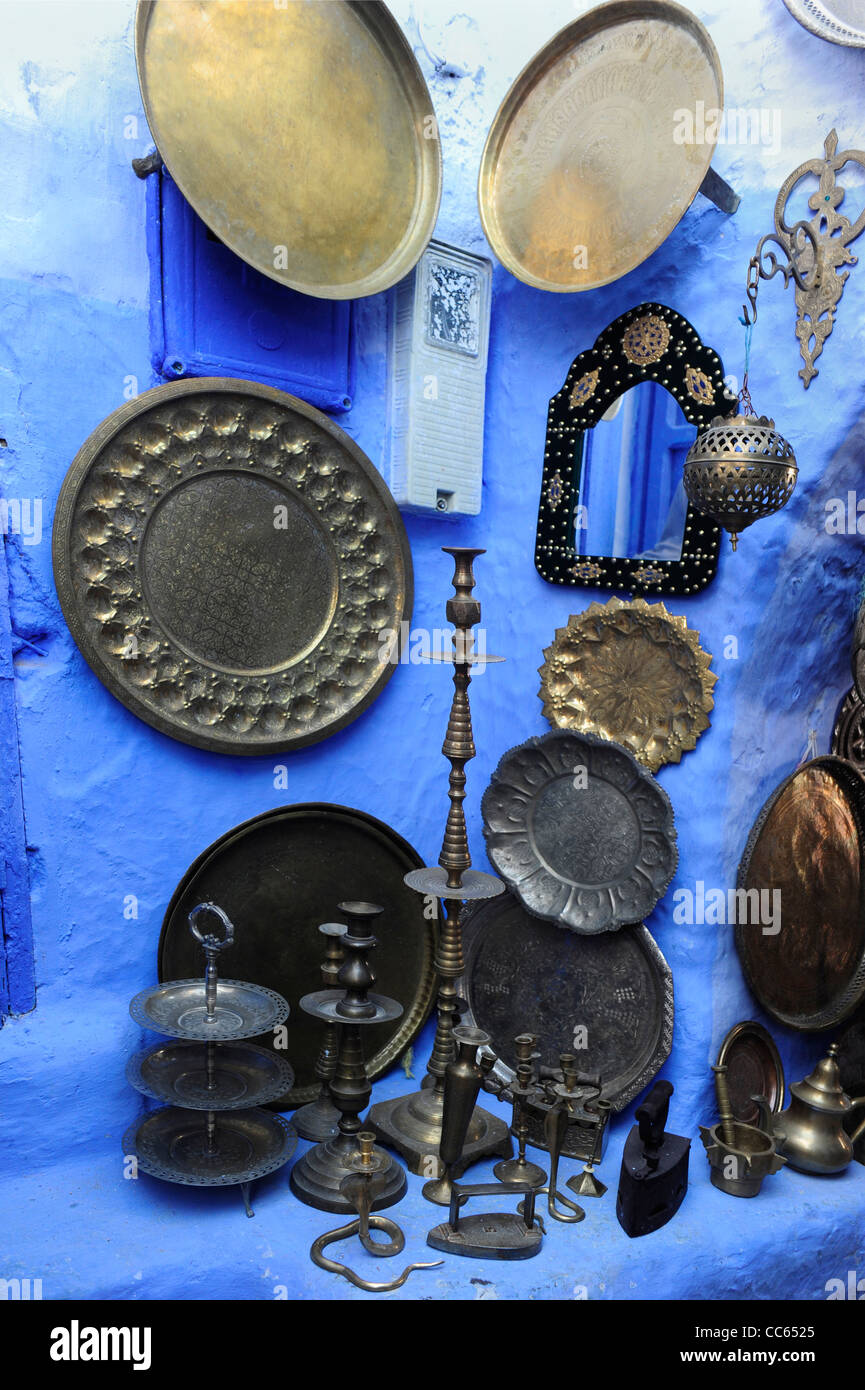 Chefchaouen regali, Rif regione. Il Marocco.il Nord Africa. Foto Stock