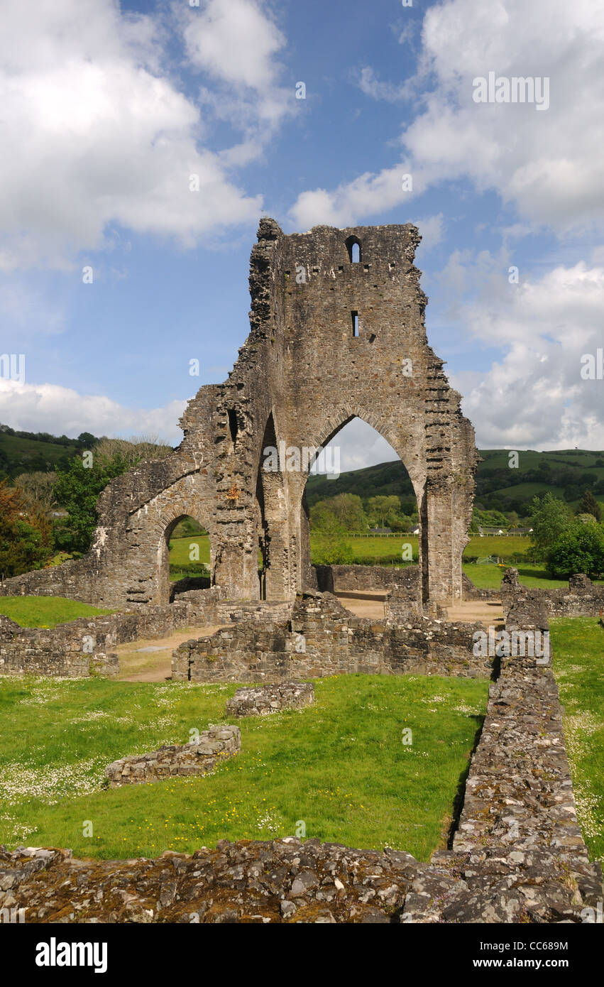 Le rovine di Talley Abbey, Talley, Carmarthenshire, Galles Foto Stock