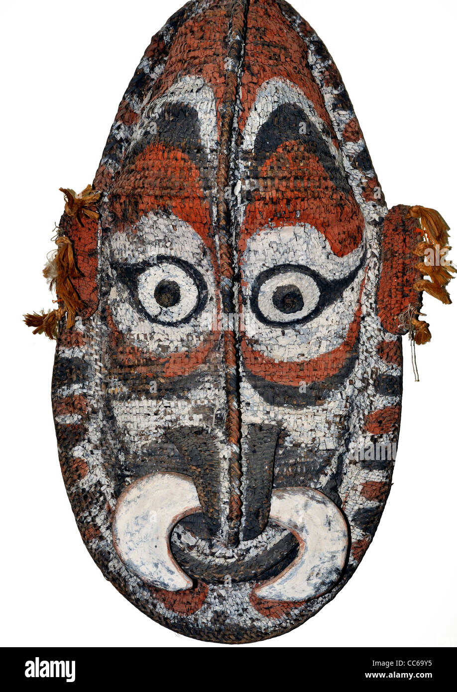 Maschera dal Madagascar sul display dell'African American Museum delle arti, DeLand, Florida Foto Stock