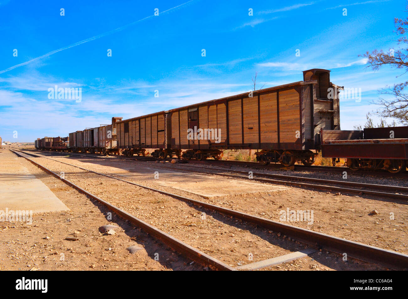 Treno ottomano nel sud della Giordania Foto Stock