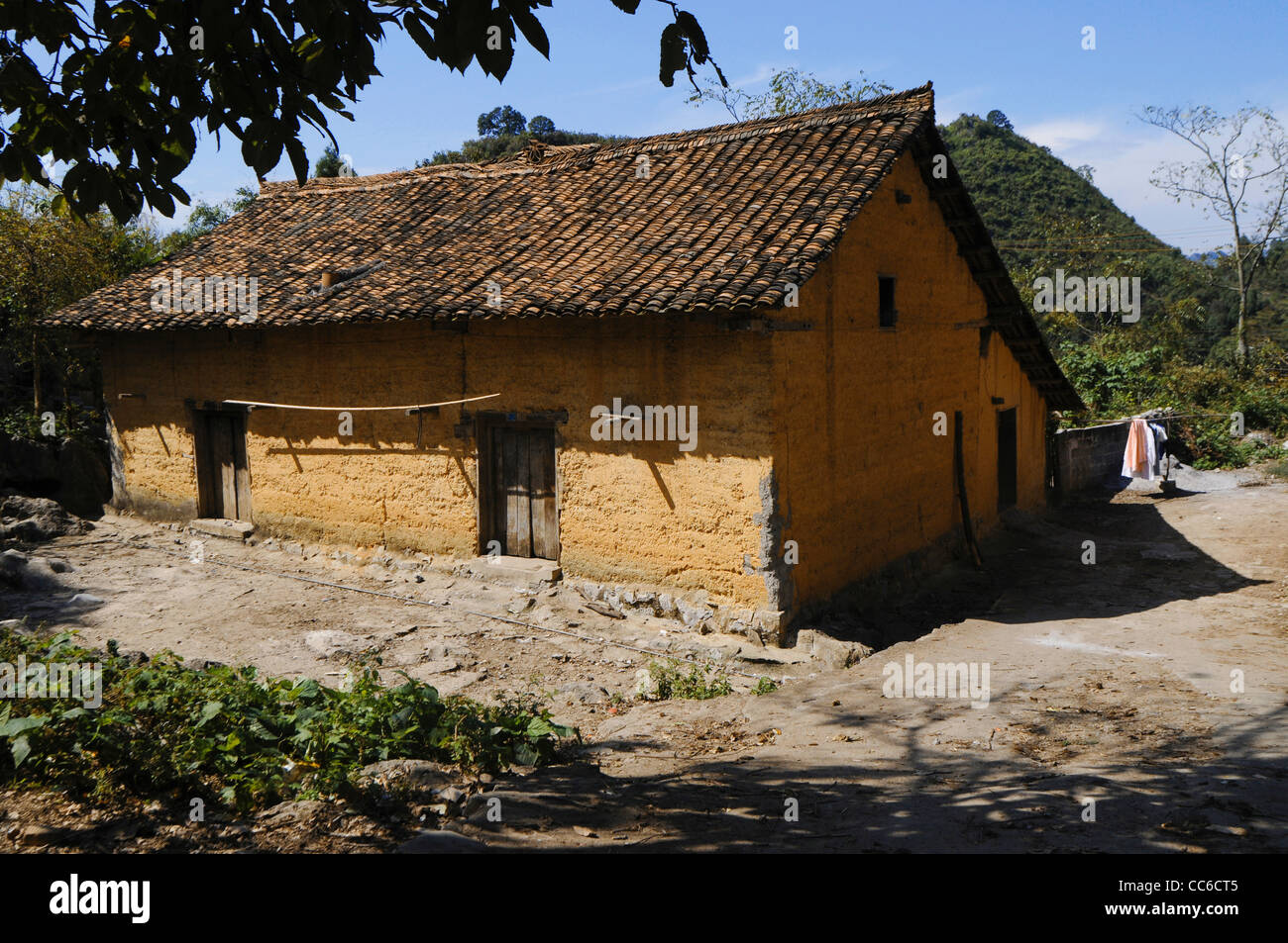 Baiku Yao house, Hechi, Guangxi , Cina Foto Stock