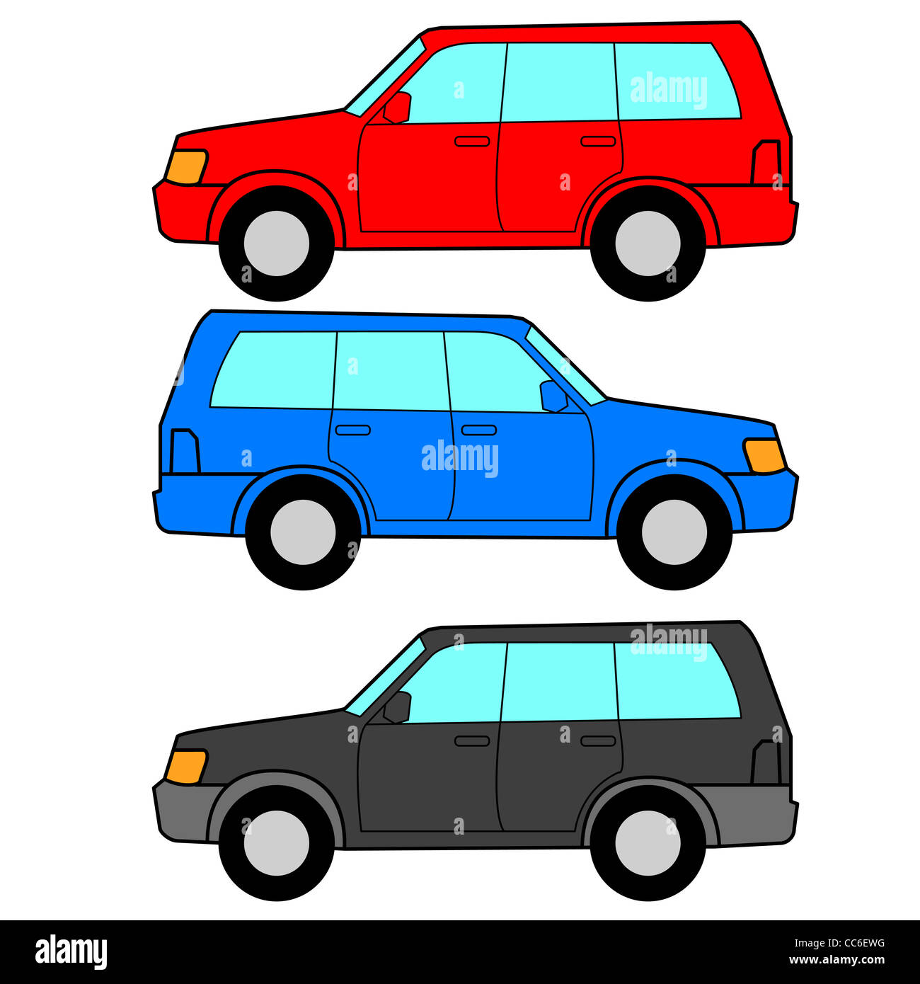Set di icone vettoriali - trasporto dei simboli. Foto Stock