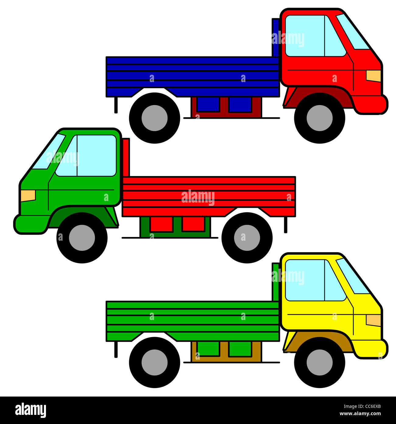 Set di icone vettoriali - trasporto dei simboli. Foto Stock