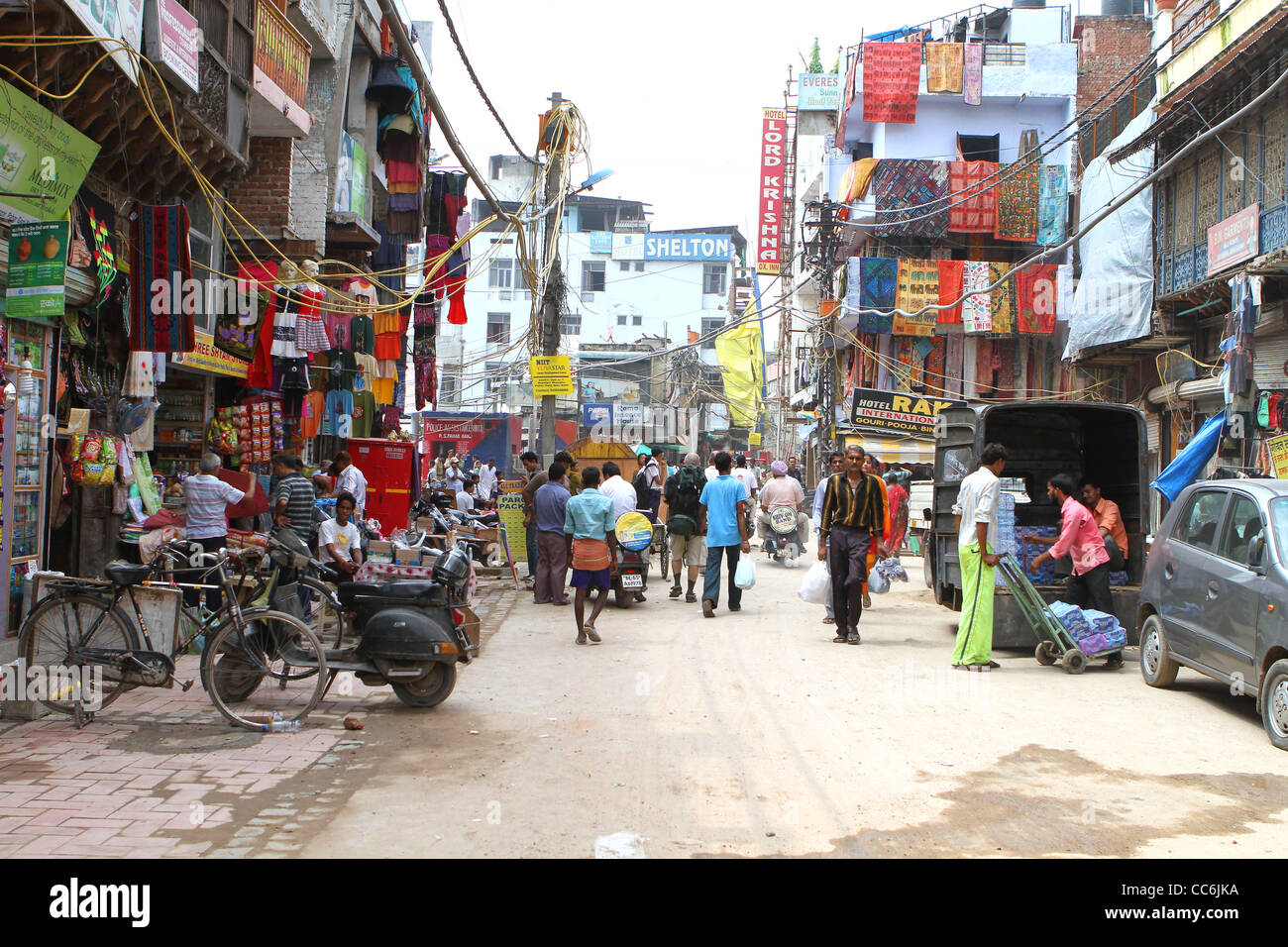 Scena di strada in Paharganj. Delhi. India Foto Stock