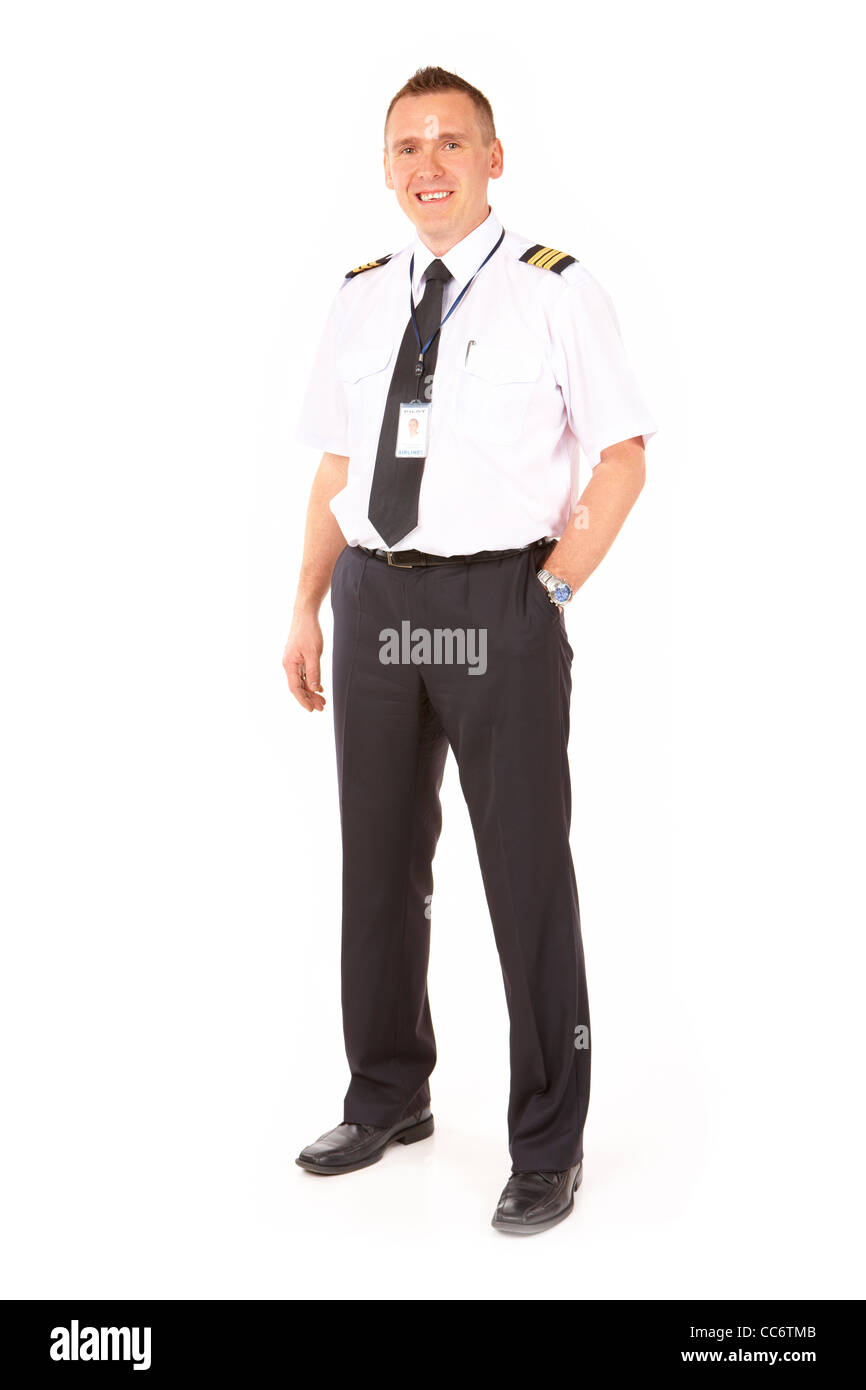 Pilota di linea aerea Foto Stock