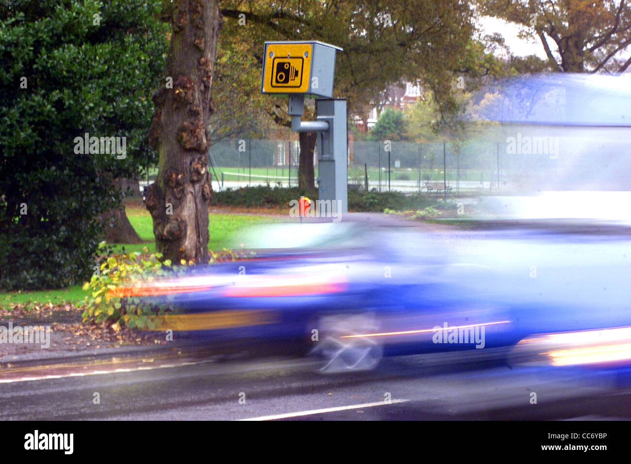 La velocità di nascosto la telecamera lungo Preston Park in Brighton che è stato denominato come della Gran Bretagna la velocità sneakiest trap . Foto Stock