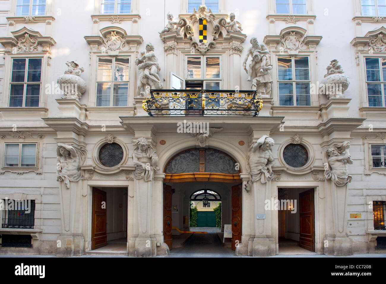 Österreich, Wien 1, Singerstrasse 16, Palais Neupauer-Breuner, das grosse Palais gilt als einer der beachtlichsten Barockbauten Foto Stock
