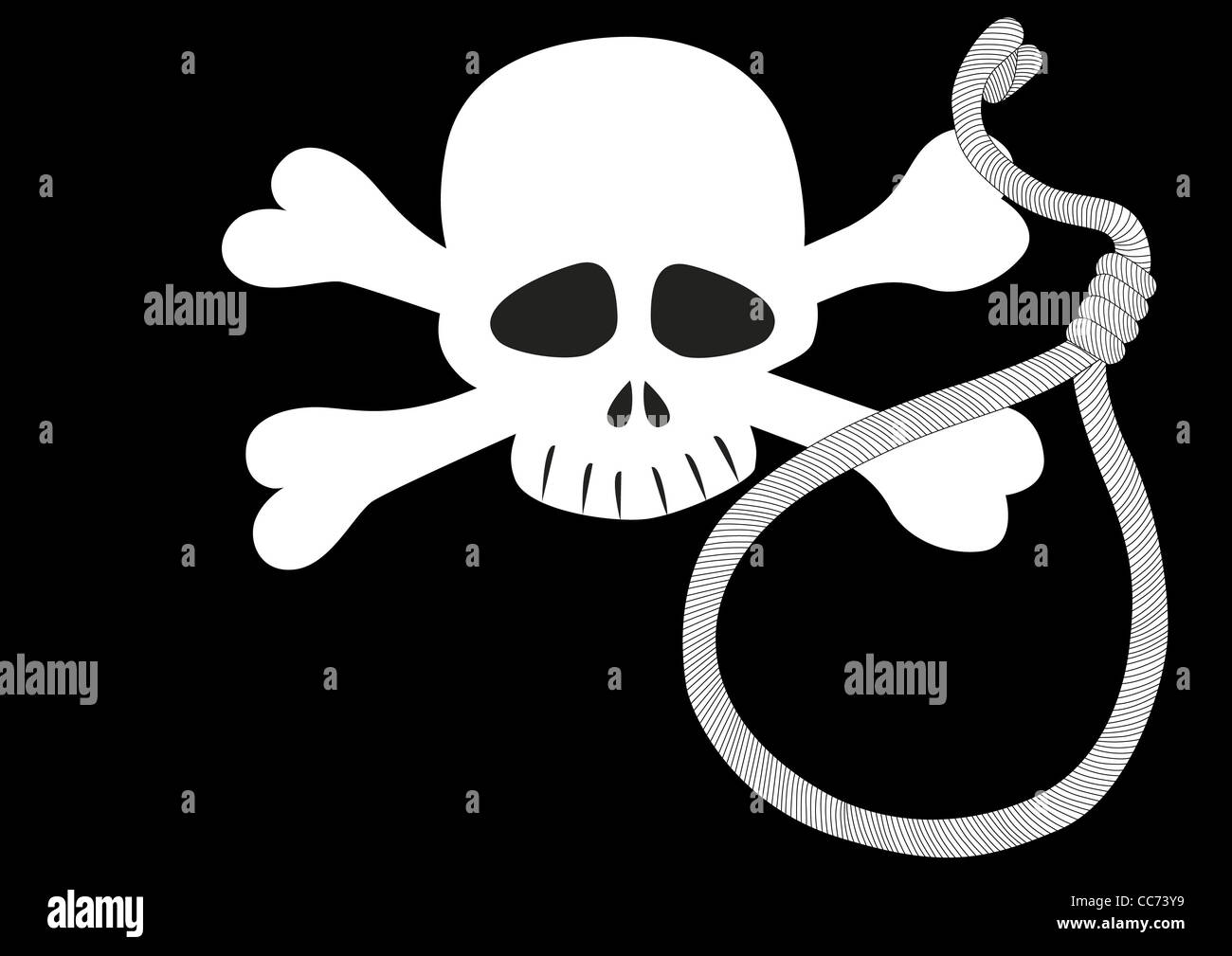 Tessuto in cotone - Teschio Pirata Nero | Le Forbici Magiche