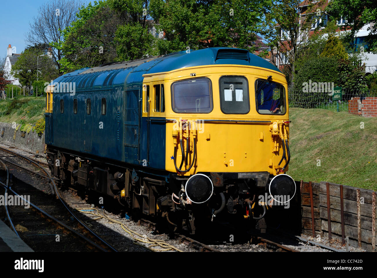 Classe n. 33/1 D6528 British Rail TOPS numero 33111 sulla ferrovia a Swanage Inghilterra DORSET REGNO UNITO Foto Stock