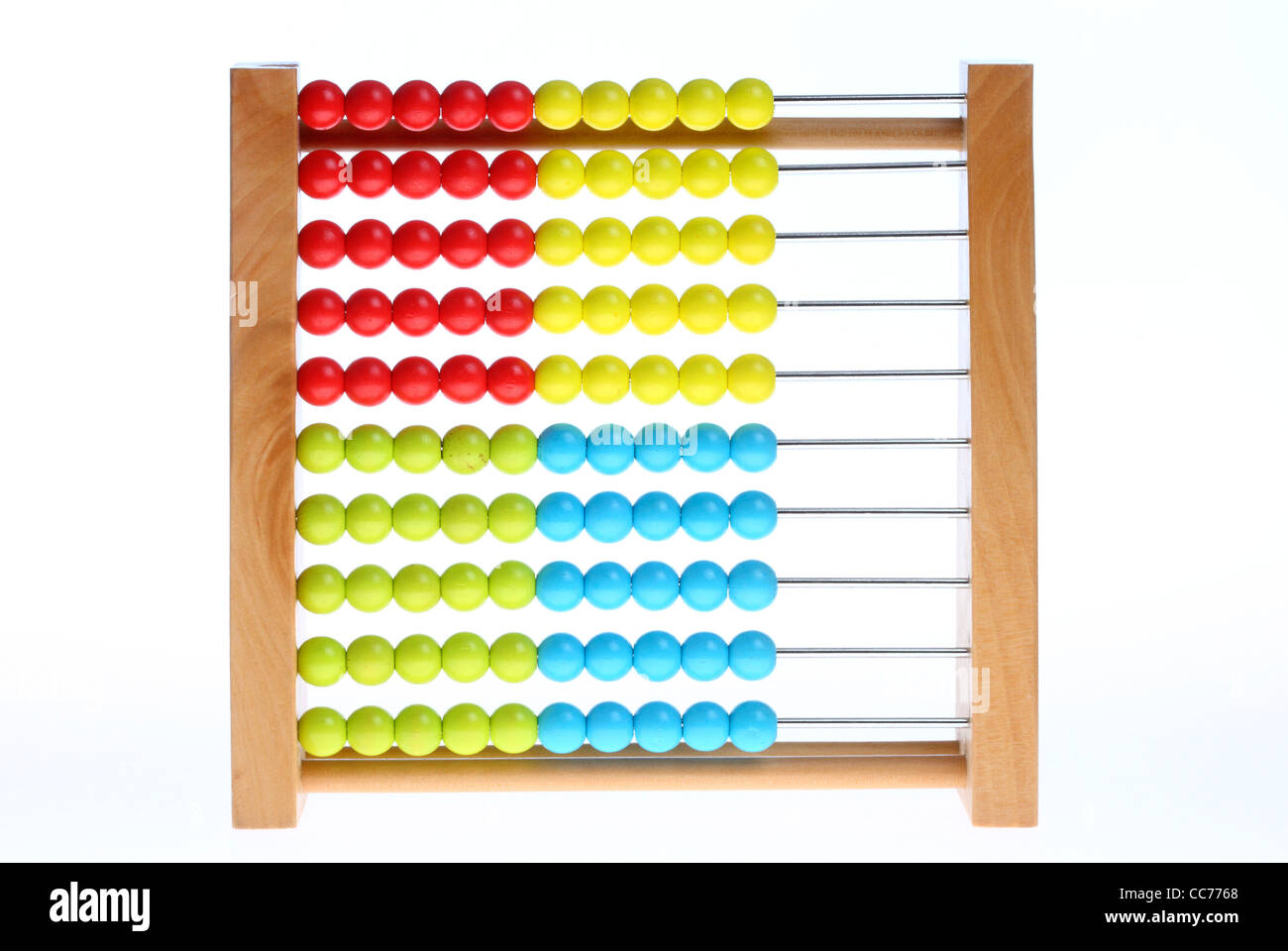 Abacus, per calcolare, a povera matematica a scuola o asilo nido. Foto Stock