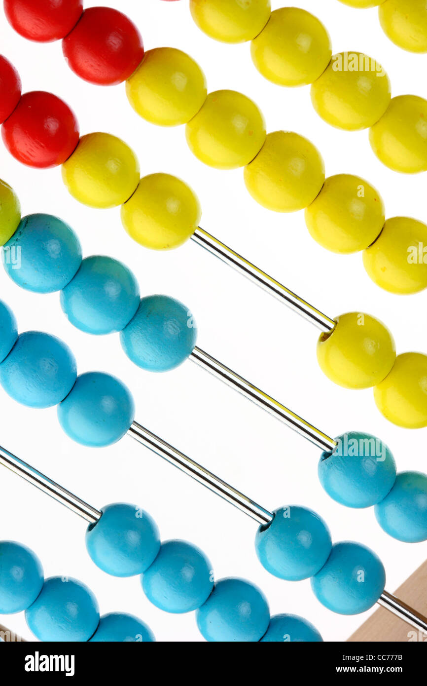 Abacus, per calcolare, a povera matematica a scuola o asilo nido. Foto Stock