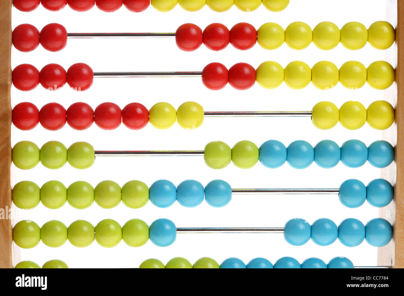 Abacus, per calcolare, a povera matematica a scuola o asilo nido. Foto Stock