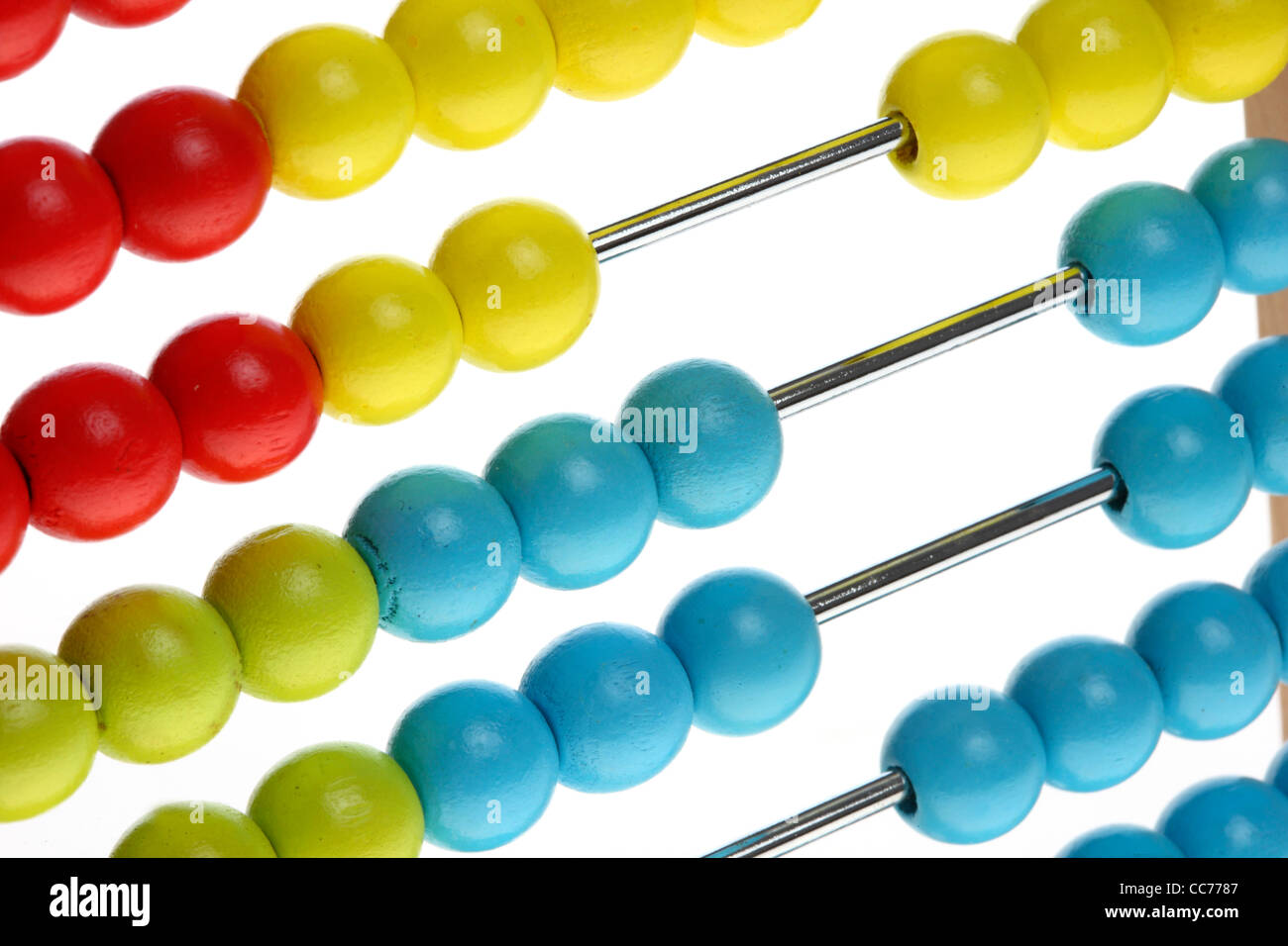 Abacus, per calcolare, a povera matematica a scuola o asilo nido. Foto Stock