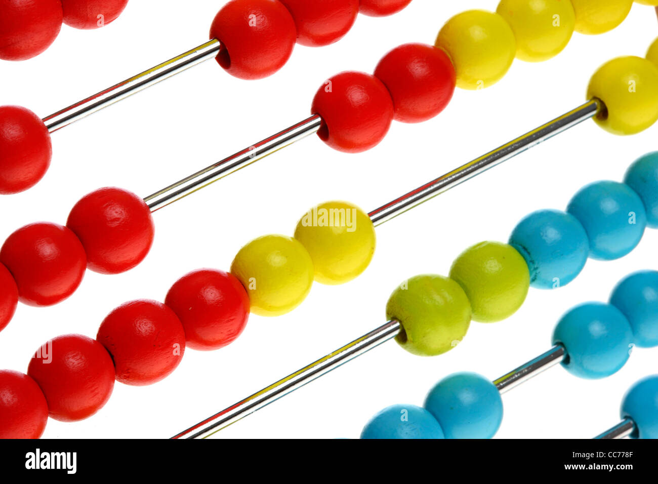Abacus, per calcolare, a povera matematica a scuola o asilo nido. Foto Stock